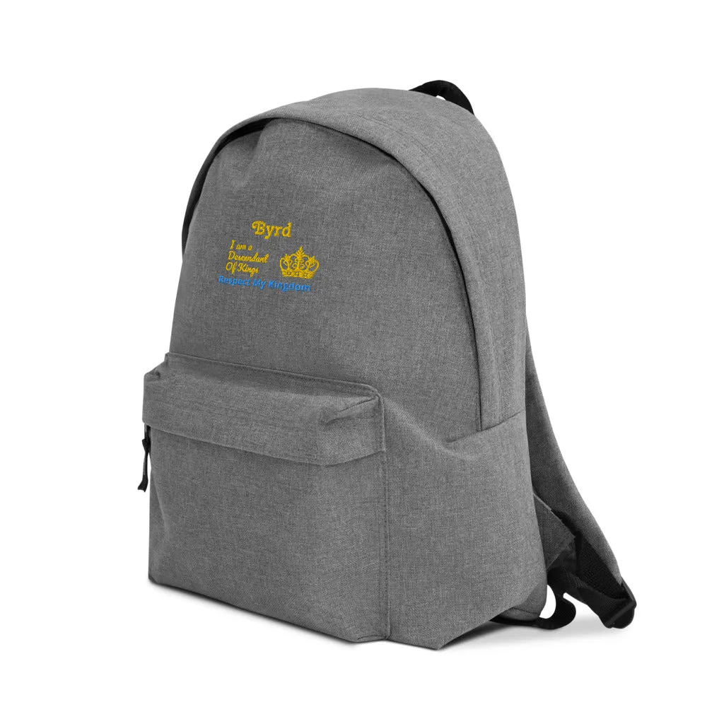King Embroidered Backpack