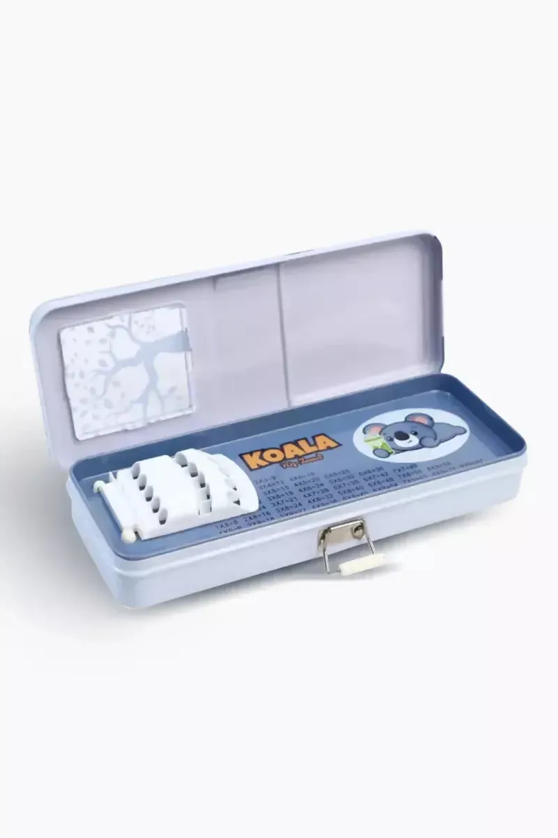 Koala Printed EVA Foam Pencil Box for Kids (Blue) - Pack of 1
