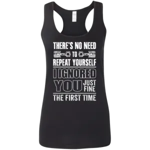 Ladies' Ignored You Fine Softstyle Racerback Tank