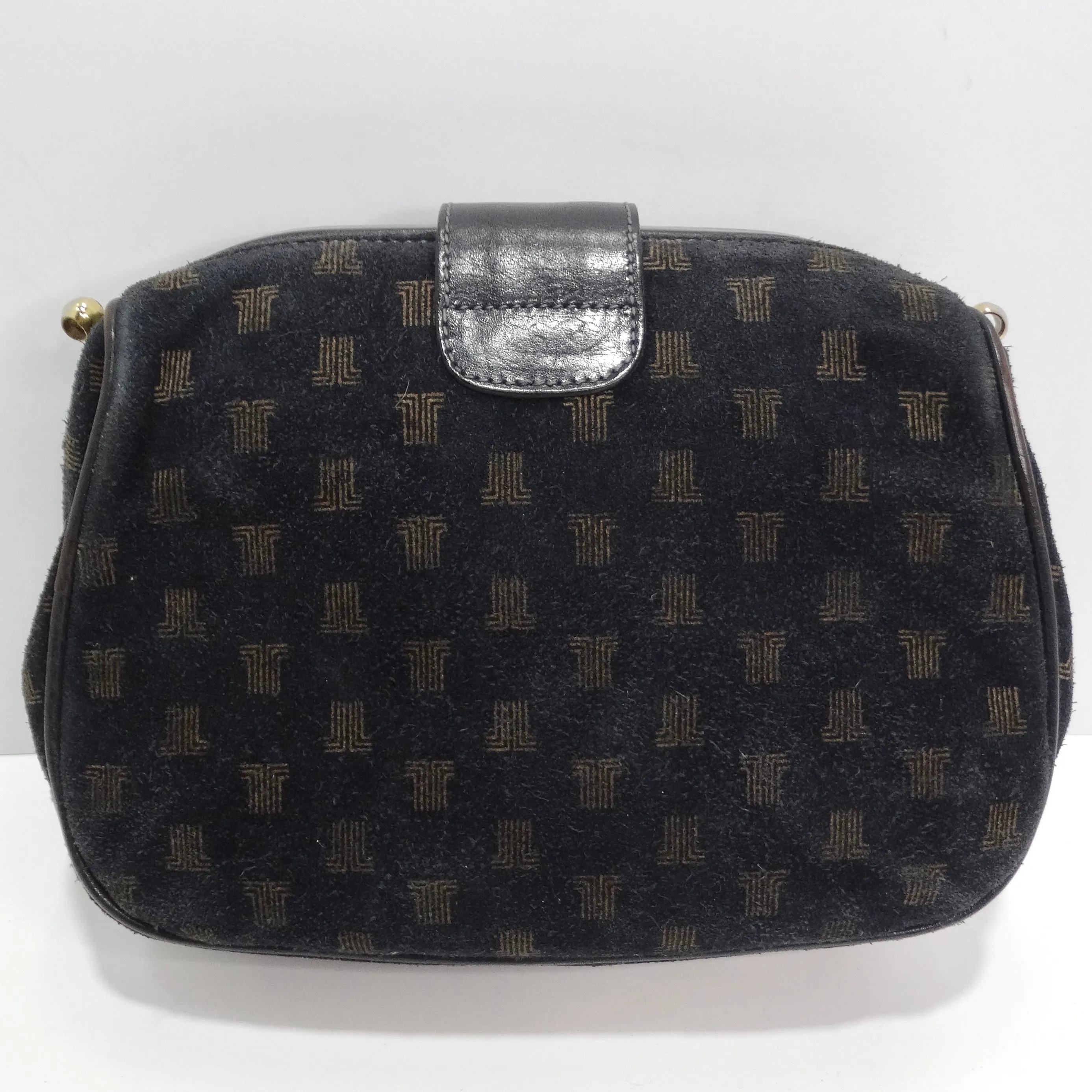 Lanvin 1980s Suede Clutch