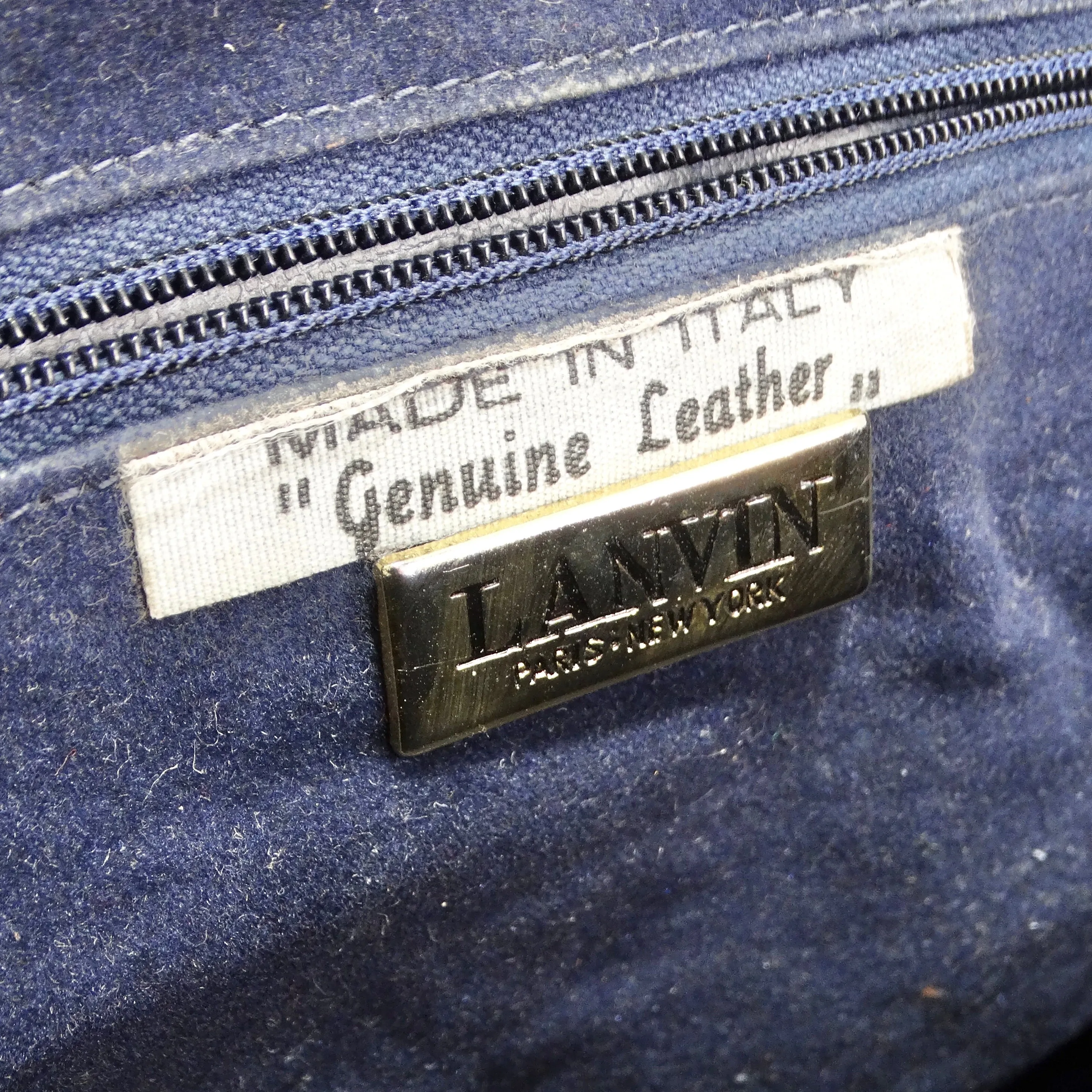 Lanvin 1980s Suede Clutch