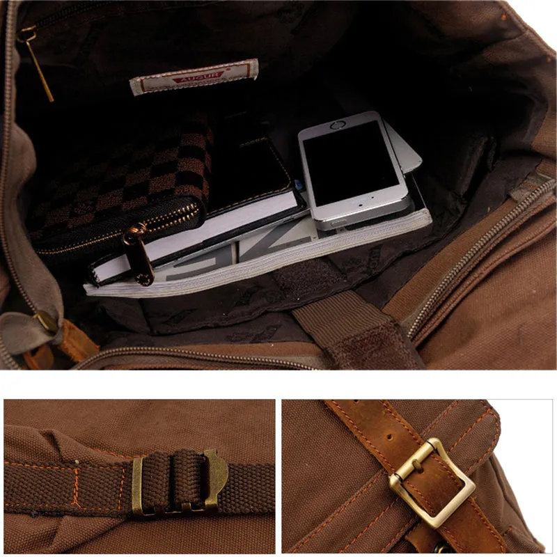 Laptop Canvas Backpack College School Bookbag