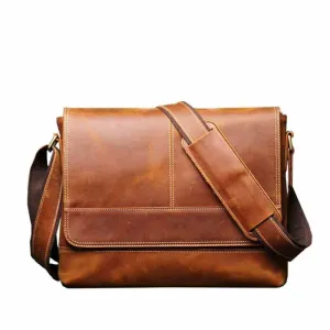 Laptop Messenger Bag Vintage Leather