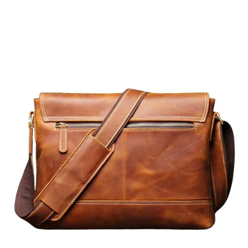 Laptop Messenger Bag Vintage Leather