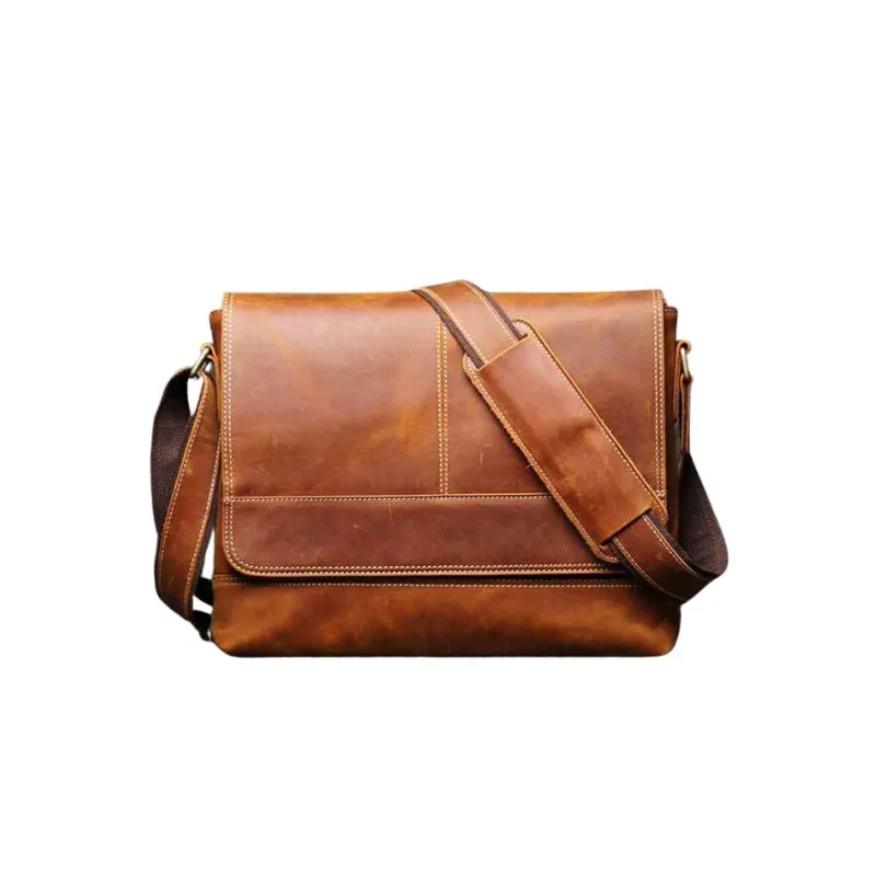 Laptop Messenger Bag Vintage Leather