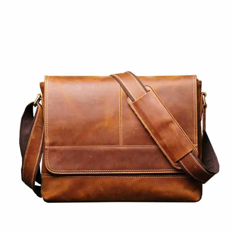 Laptop Messenger Bag Vintage Leather