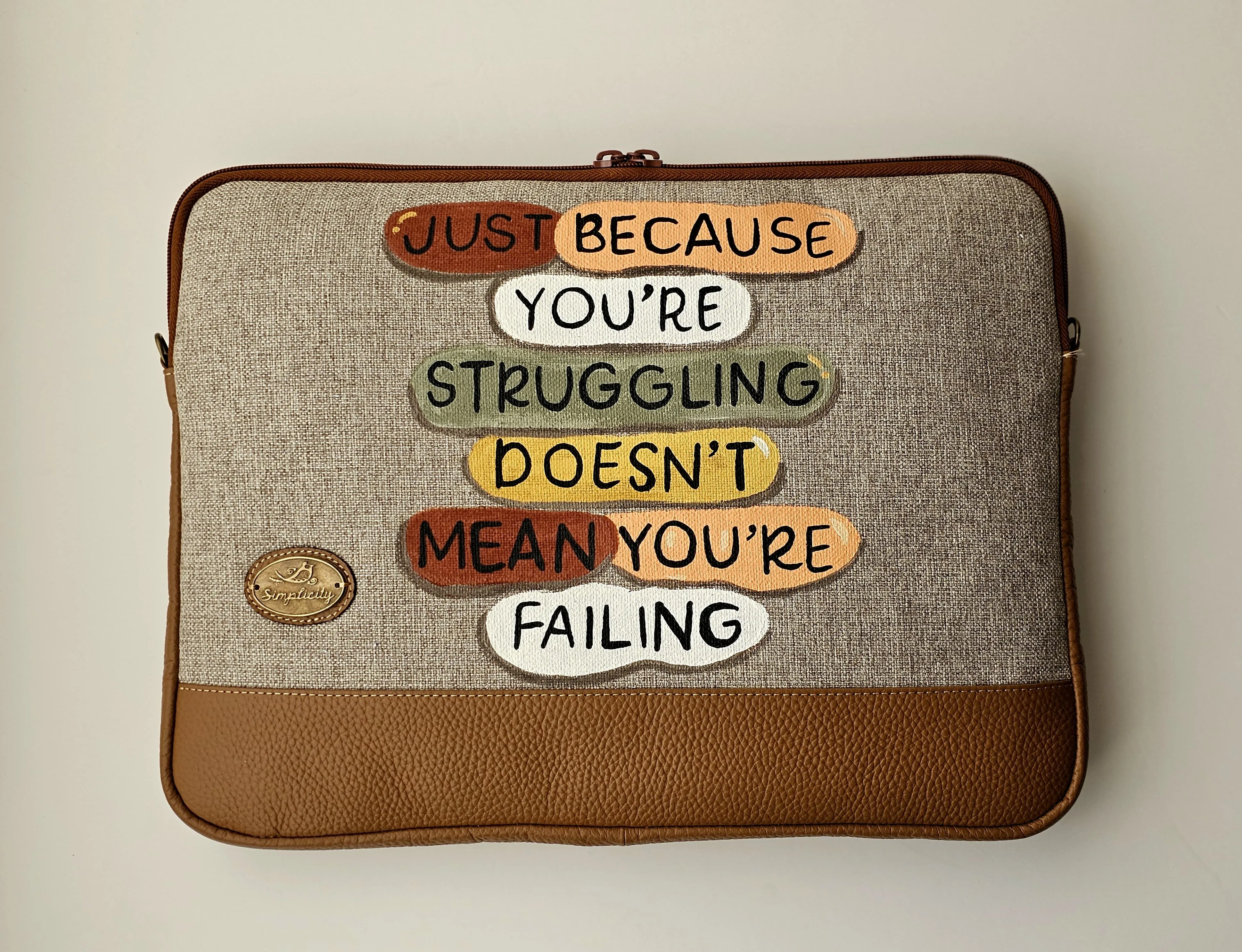 Laptop Sleeve Beige X Quote
