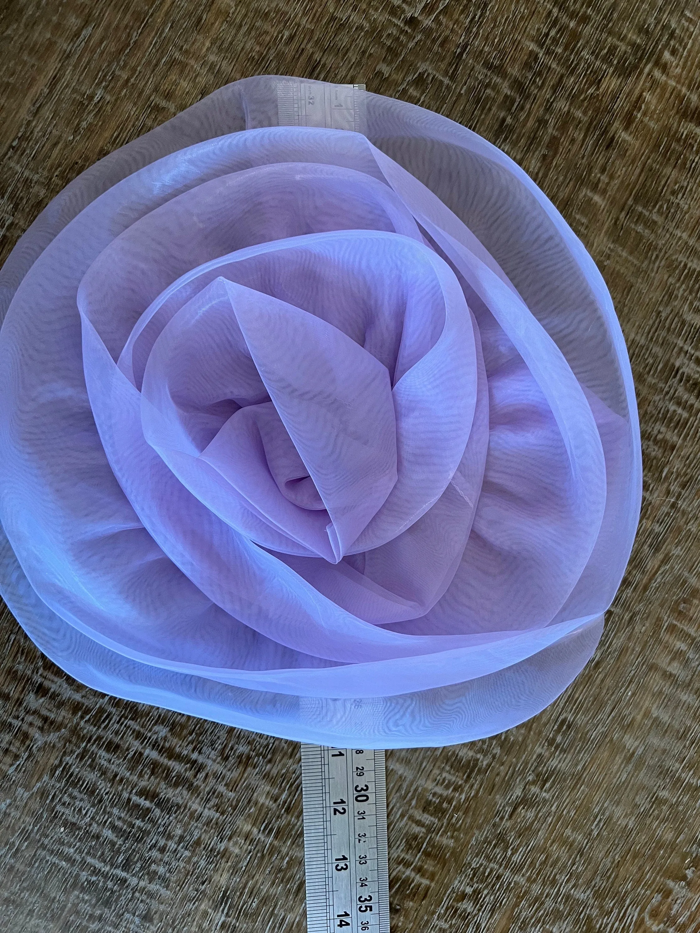 Large 3D Corsage Flower, Lilac, 11” Wide, Pin on Corsage, Bridal, Clothing, Dress, Hat, Accessory, FAN Design