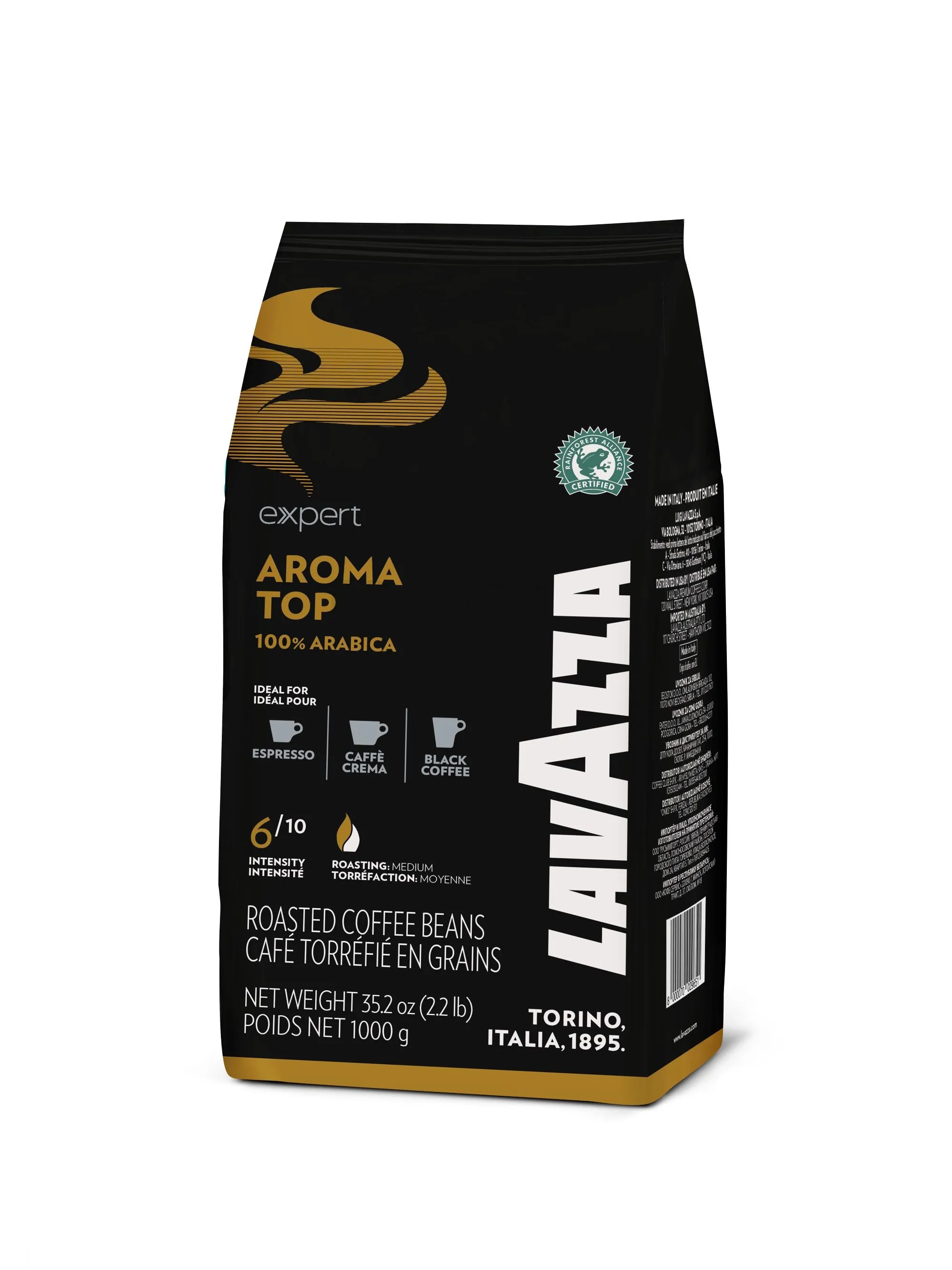 Lavazza Aroma Top 1Kg Coffee Beans (1 Pack of 1Kg)
