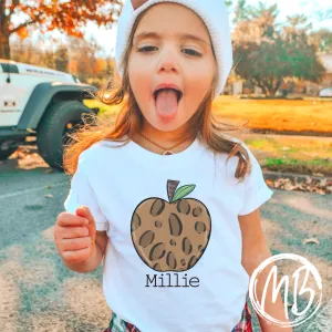 Leopard Apple w/name Tee