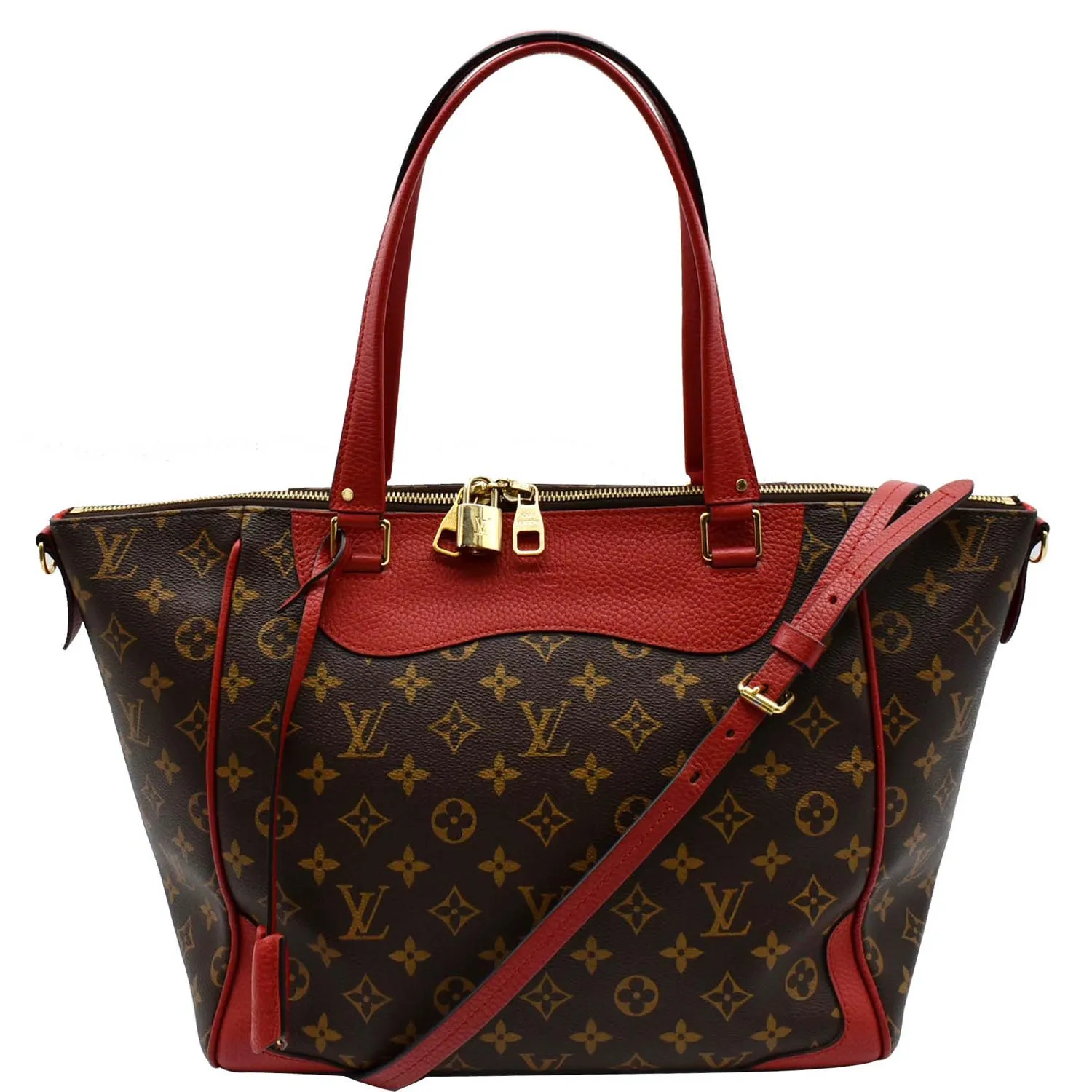 LOUIS VUITTON Estrela NM Monogram Canvas Shoulder Bag Coquelicot