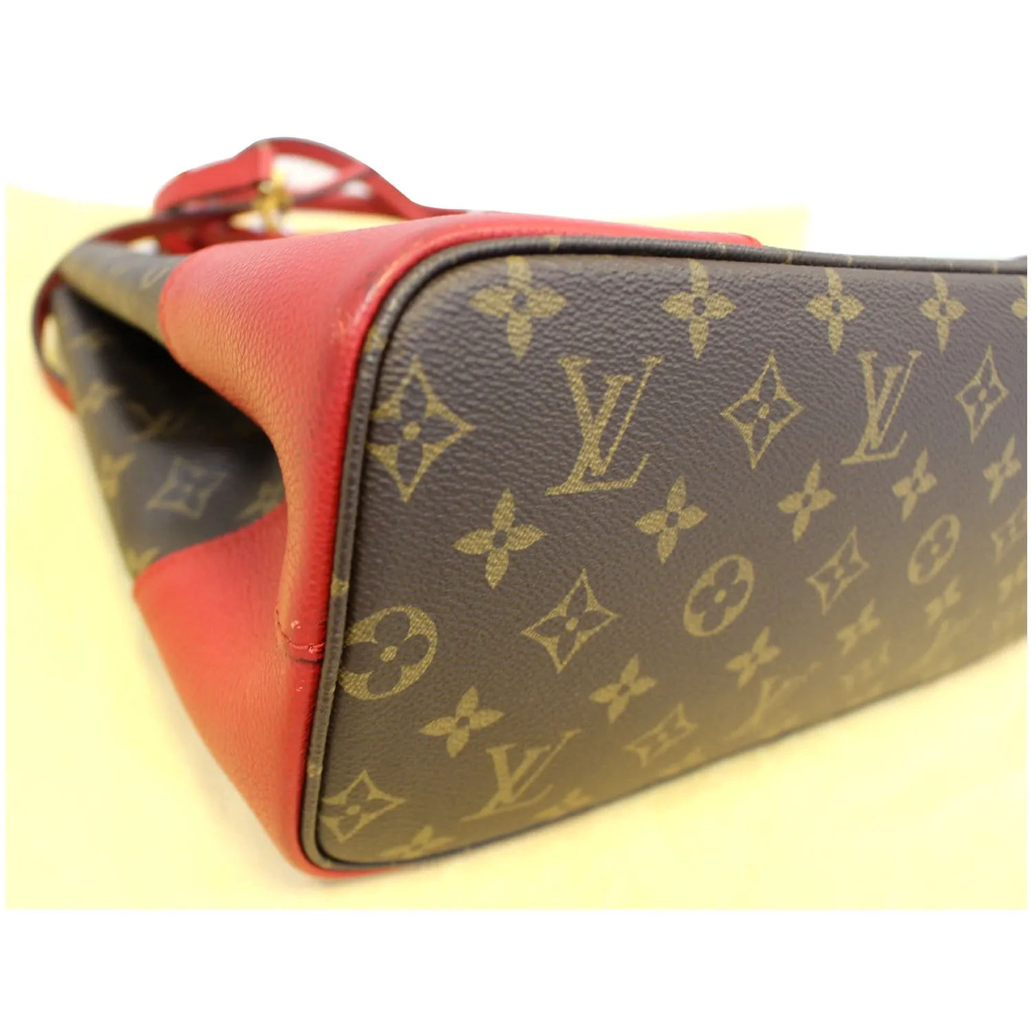 LOUIS VUITTON Flandrin Monogram Canvas Tote Shoulder Bag Cherry