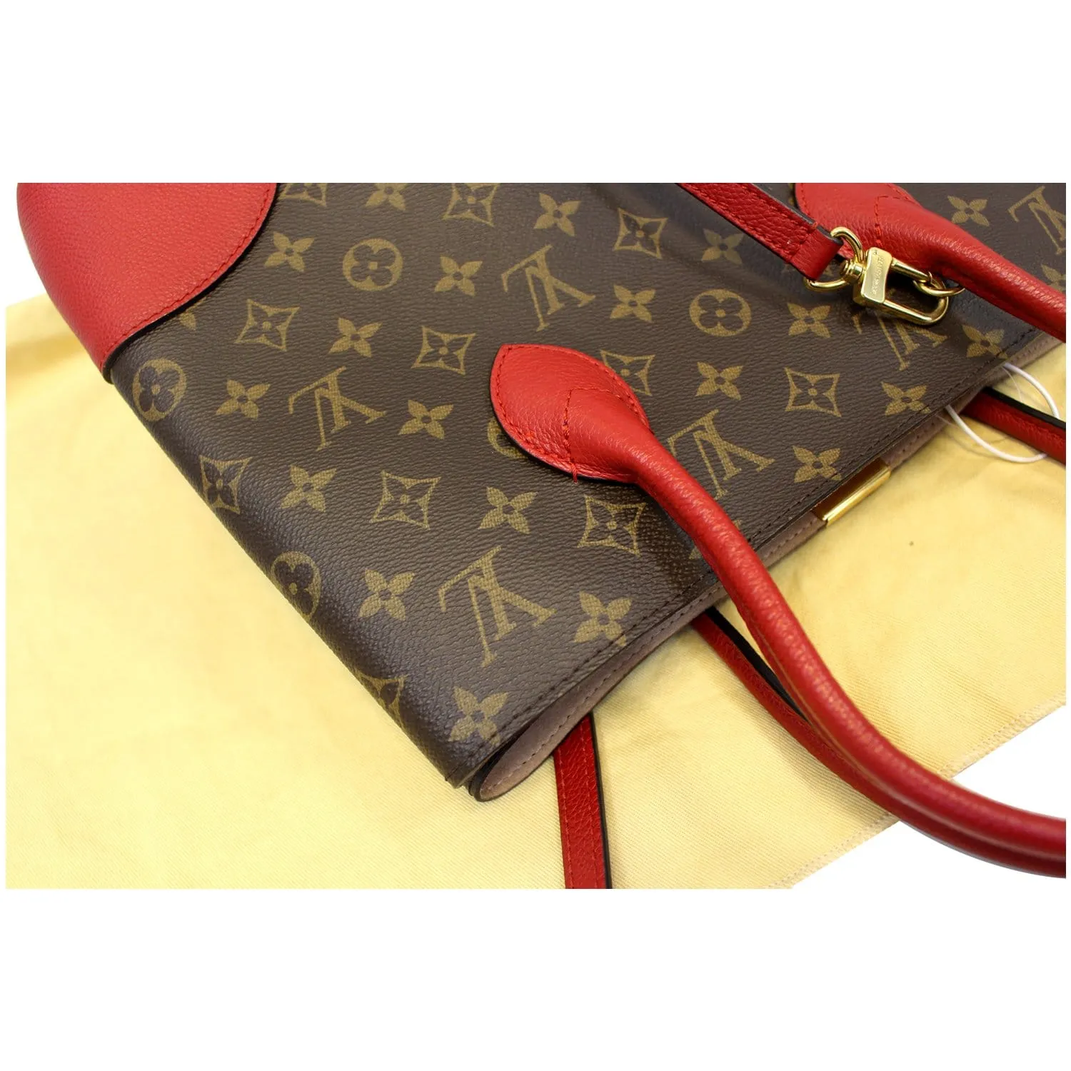 LOUIS VUITTON Flandrin Monogram Canvas Tote Shoulder Bag Cherry