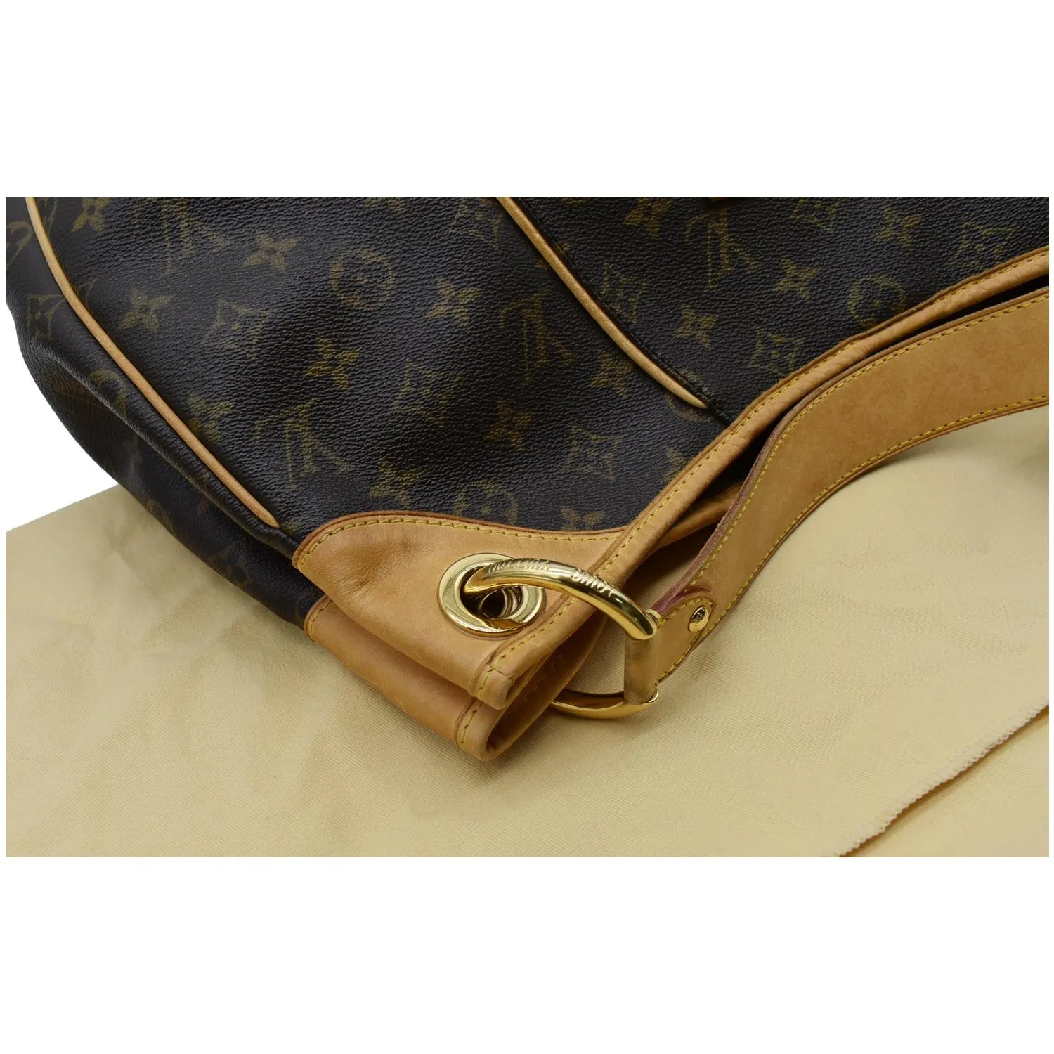 LOUIS VUITTON Galliera GM Monogram Canvas Tote Shoulder Bag Brown