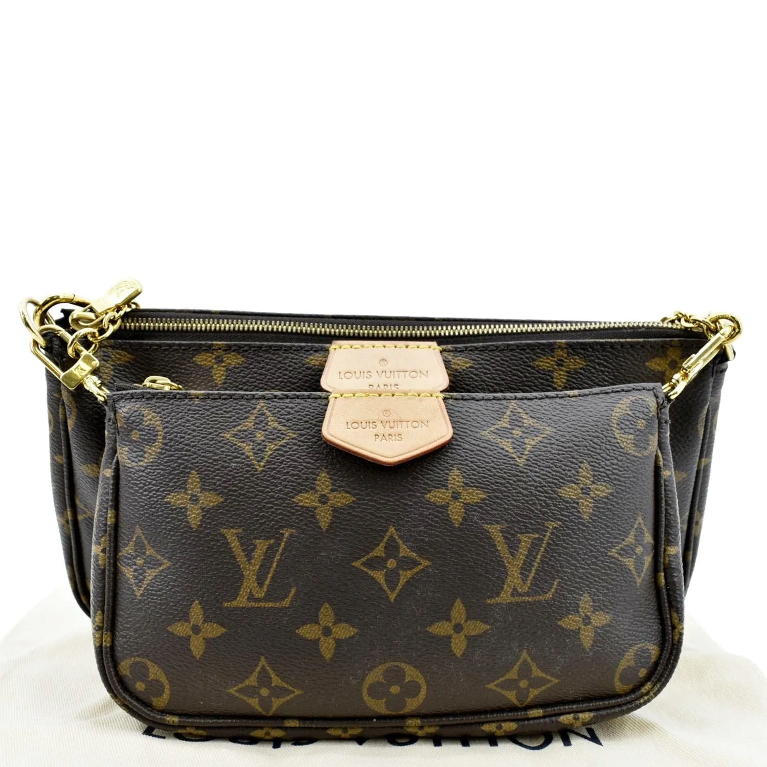 LOUIS VUITTON Multi Pochette Accessoires Monogram Canvas Shoulder Bag Brown