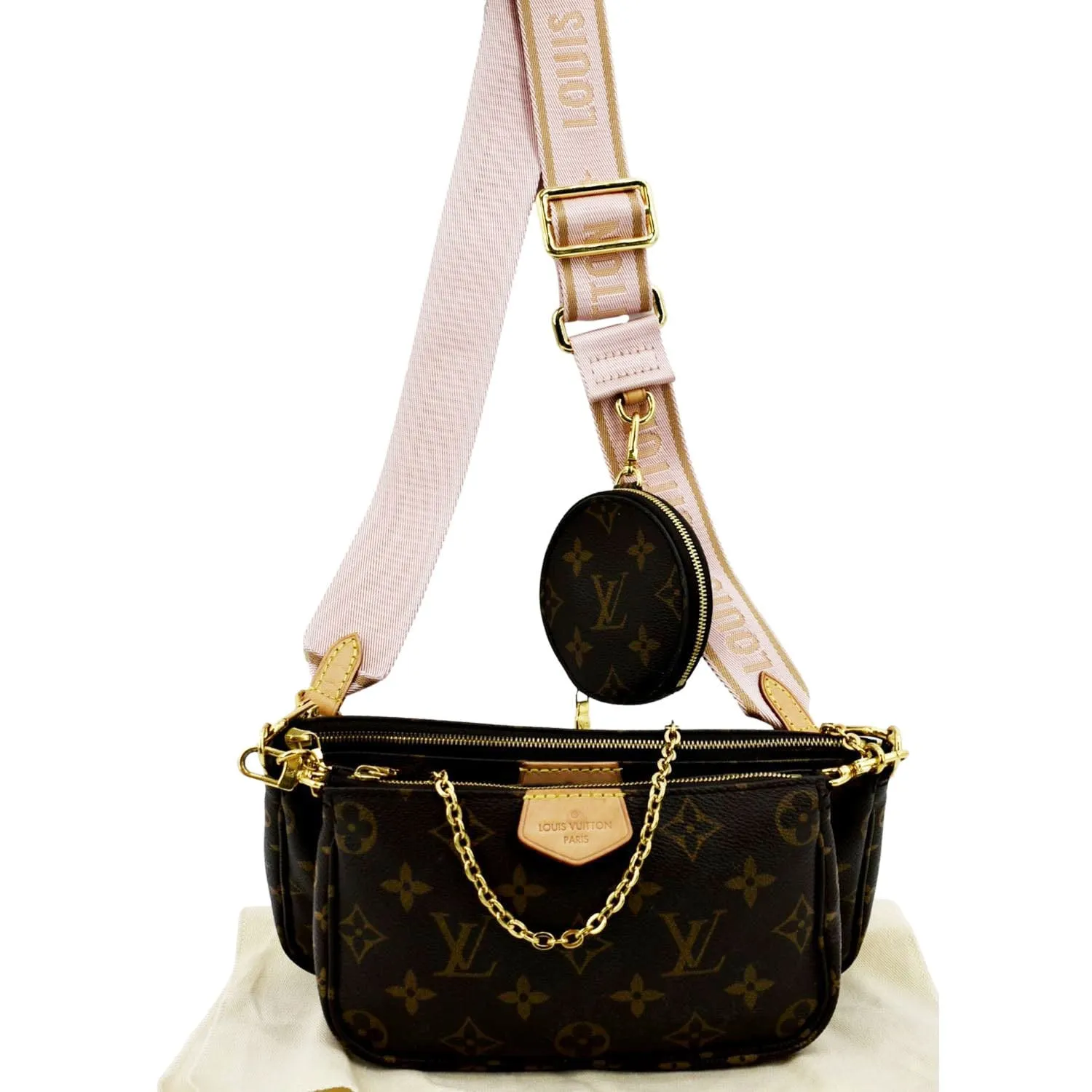 LOUIS VUITTON Multi Pochette Accessoires Monogram Canvas Shoulder Bag Brown