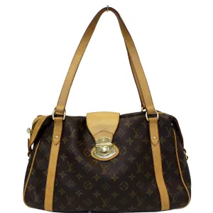 LOUIS VUITTON Stresa PM Monogram Canvas Shoulder Bag Brown