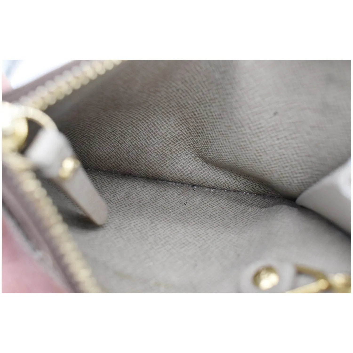 LOUIS VUITTON Trunks and Bags Damier Ebene Key Pouch Brown