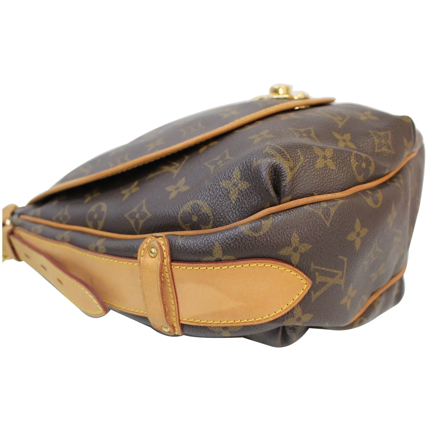 LOUIS VUITTON Tulum GM Monogram Canvas Shoulder Bag Brown
