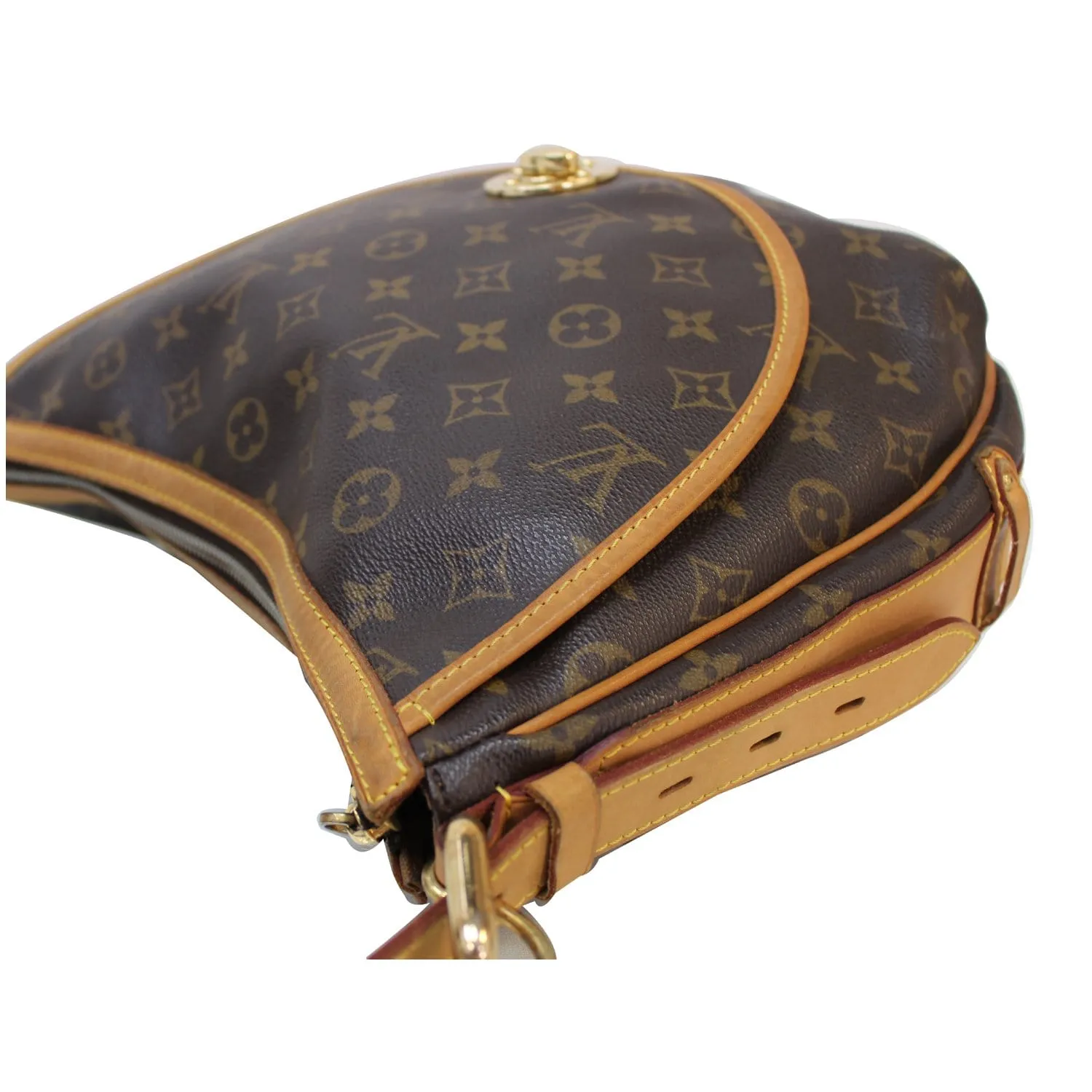 LOUIS VUITTON Tulum GM Monogram Canvas Shoulder Bag Brown