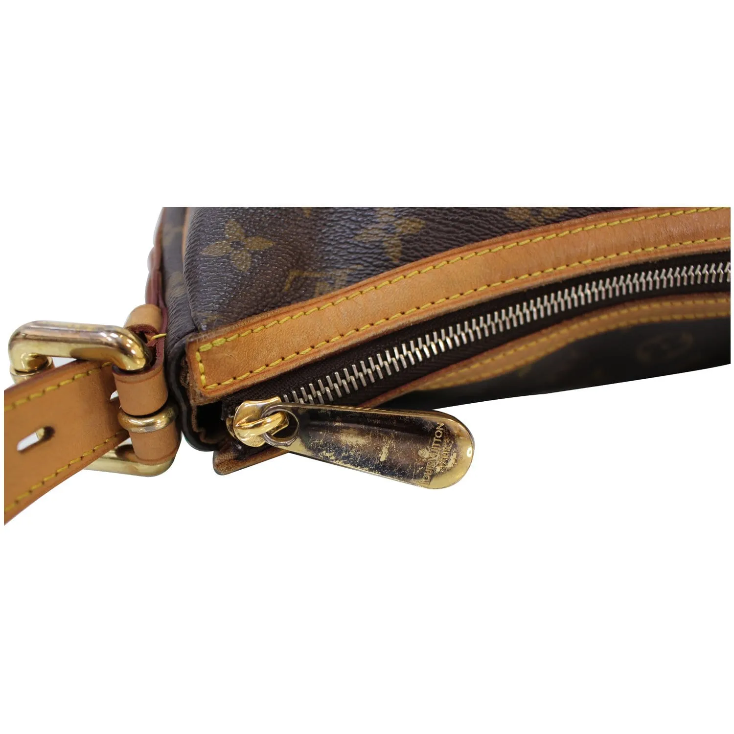 LOUIS VUITTON Tulum GM Monogram Canvas Shoulder Bag Brown