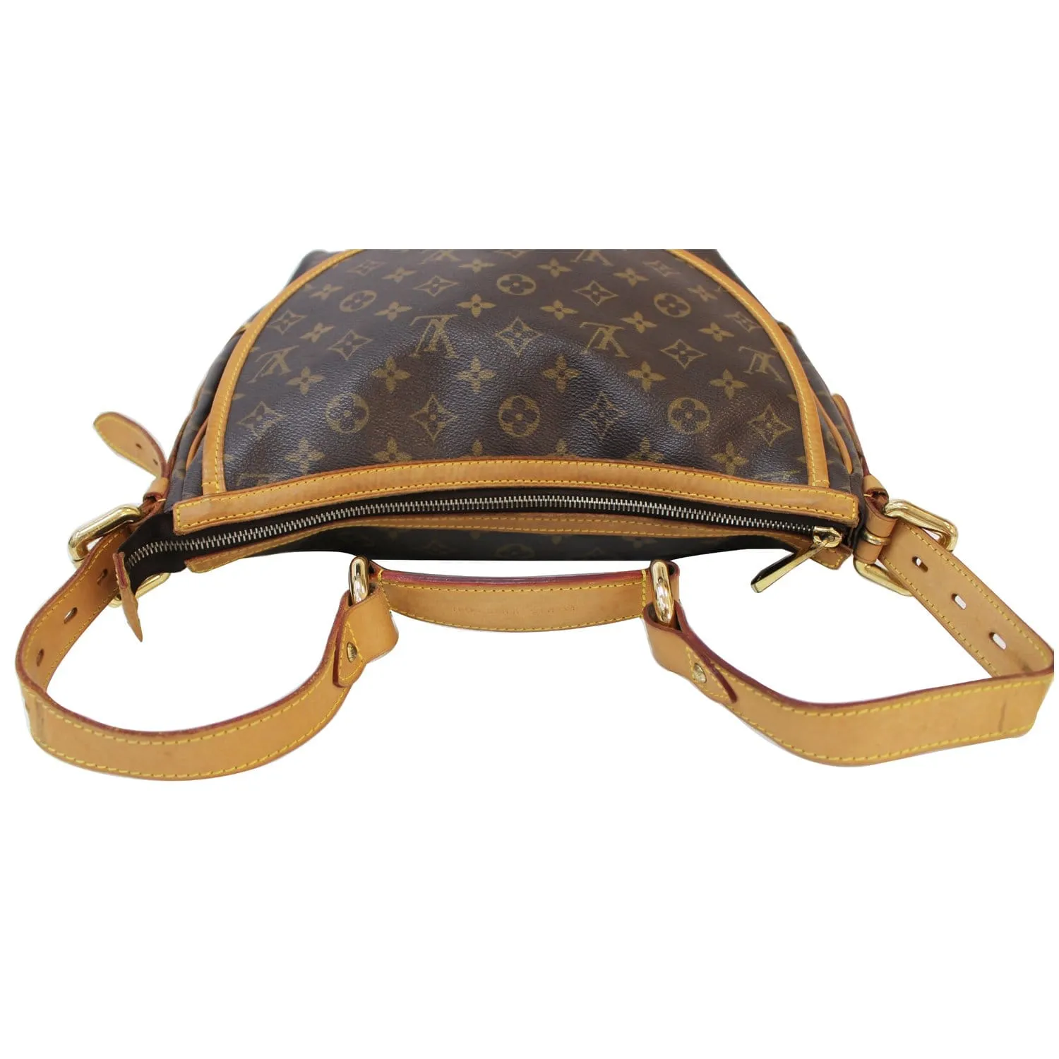 LOUIS VUITTON Tulum GM Monogram Canvas Shoulder Bag Brown