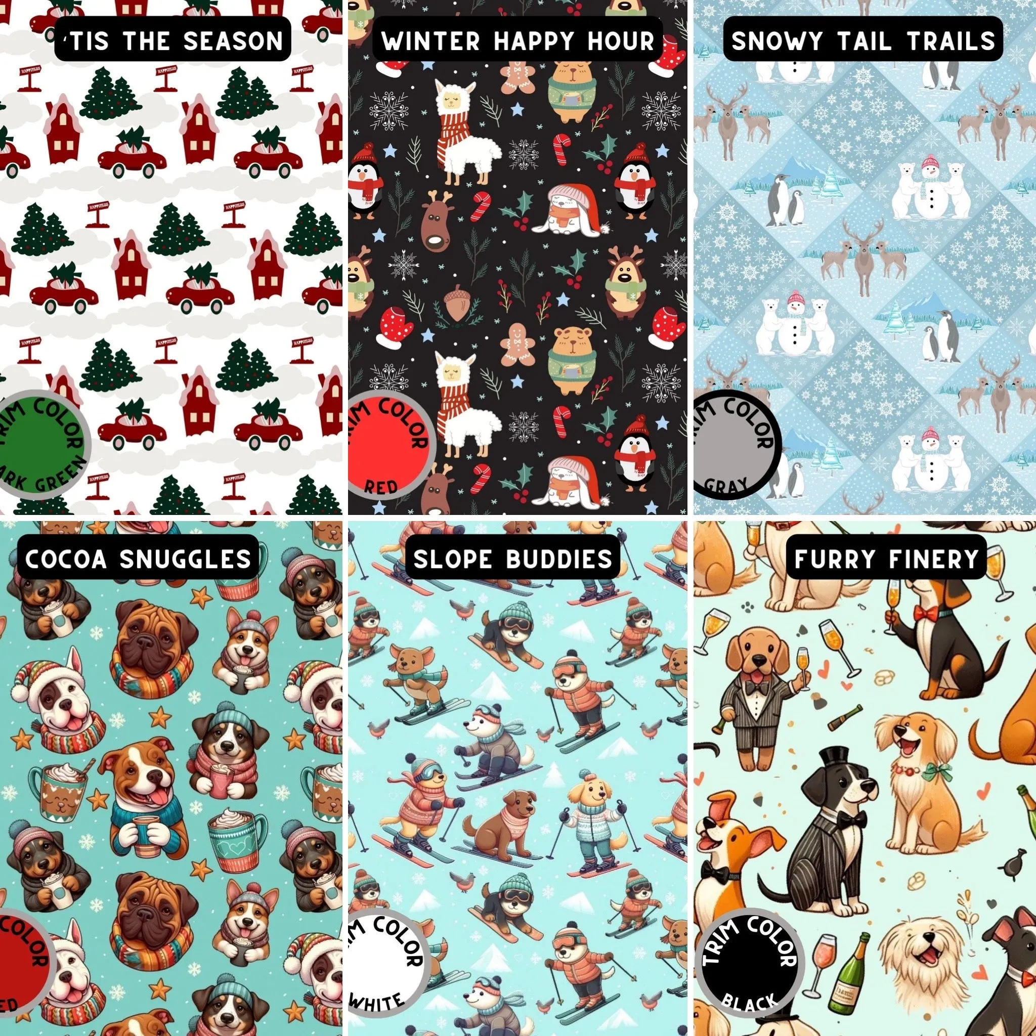 Love At First Frost 4 Legged PAWjamas with Turtle Neck (Available in any pattern)