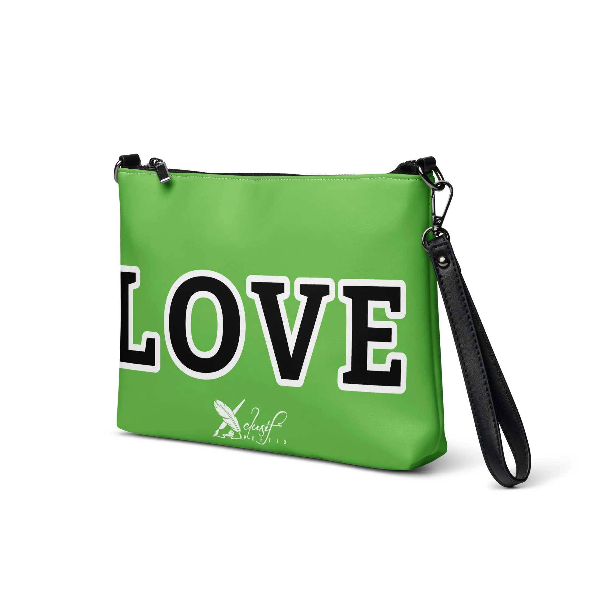 LOVE BY XCLUSIF POETIX GREEN & BLACK Crossbody bag