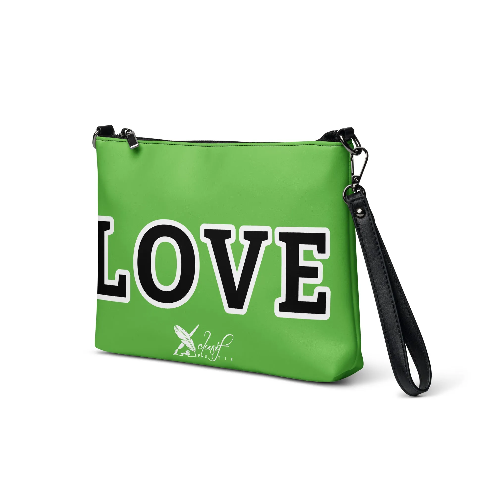 LOVE BY XCLUSIF POETIX GREEN & BLACK Crossbody bag