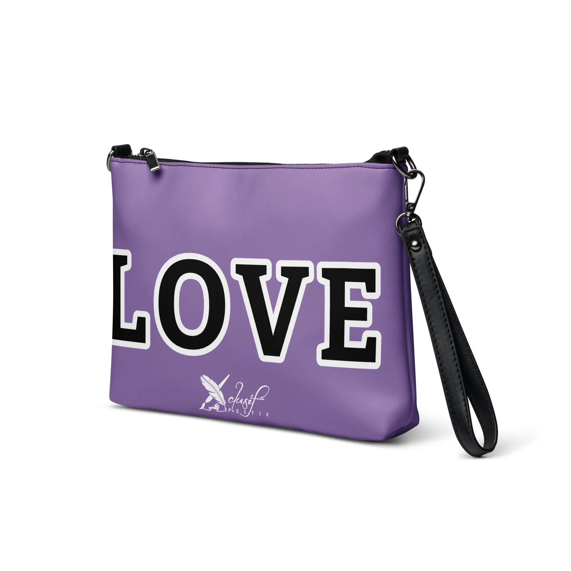 LOVE BY XCLUSIF POETIX PURPLE & BLACK Crossbody bag