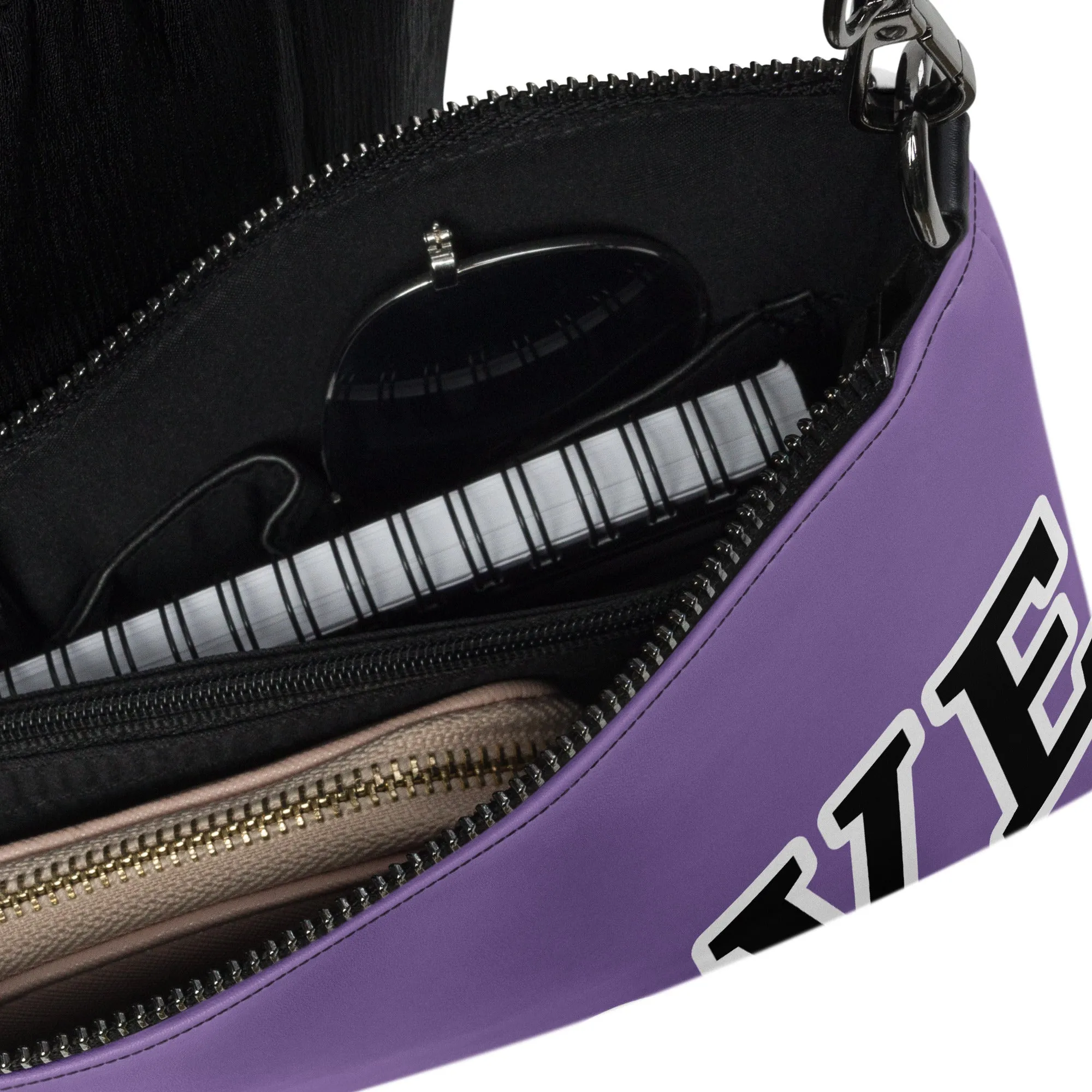 LOVE BY XCLUSIF POETIX PURPLE & BLACK Crossbody bag
