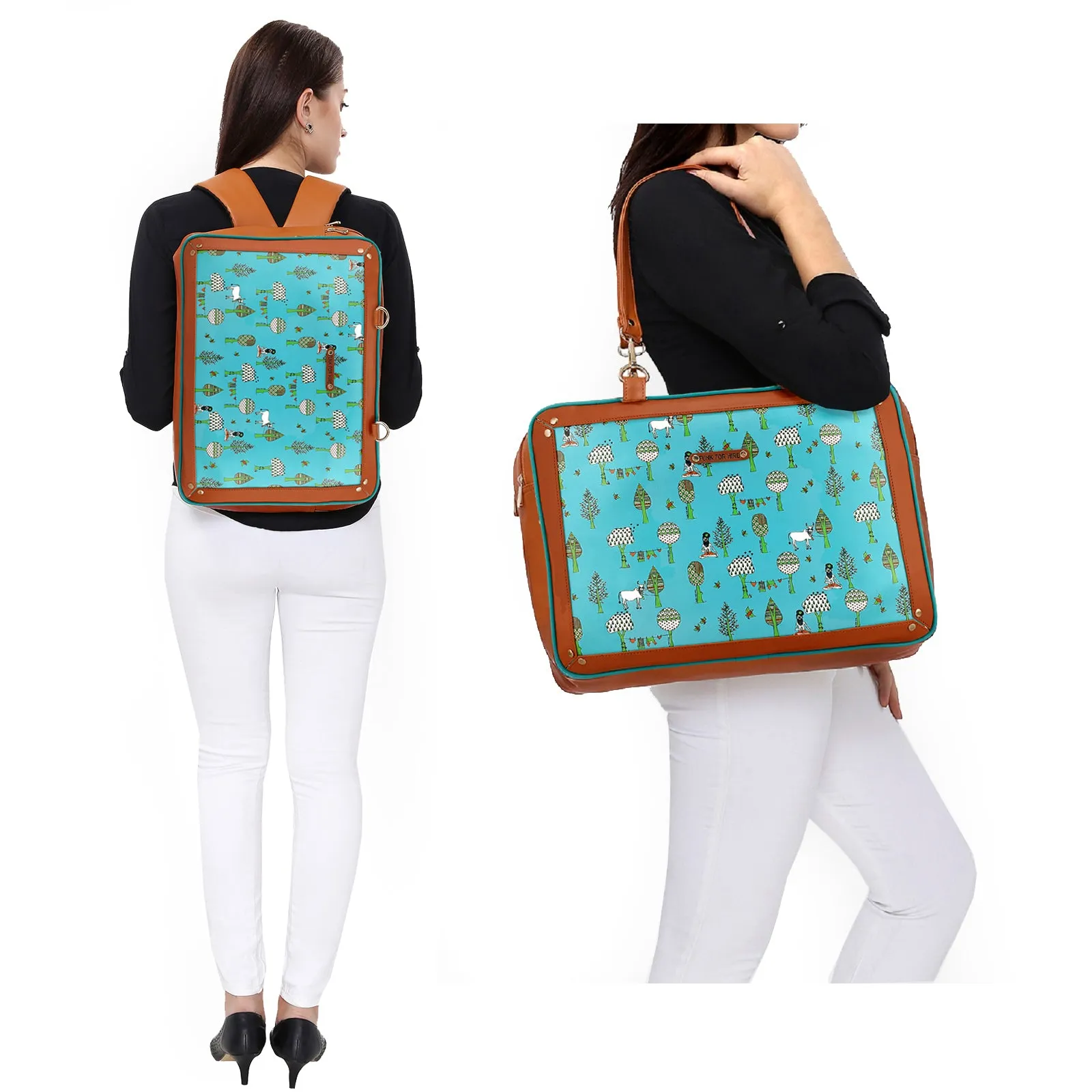 Luggage Backpack Tree Aqua