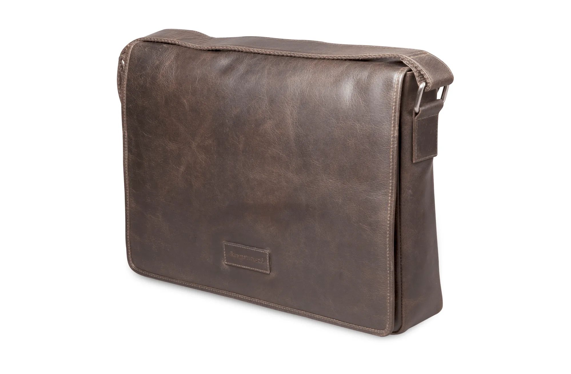 Marselisborg 14" Leather Laptop Messenger - Hunter Brown
