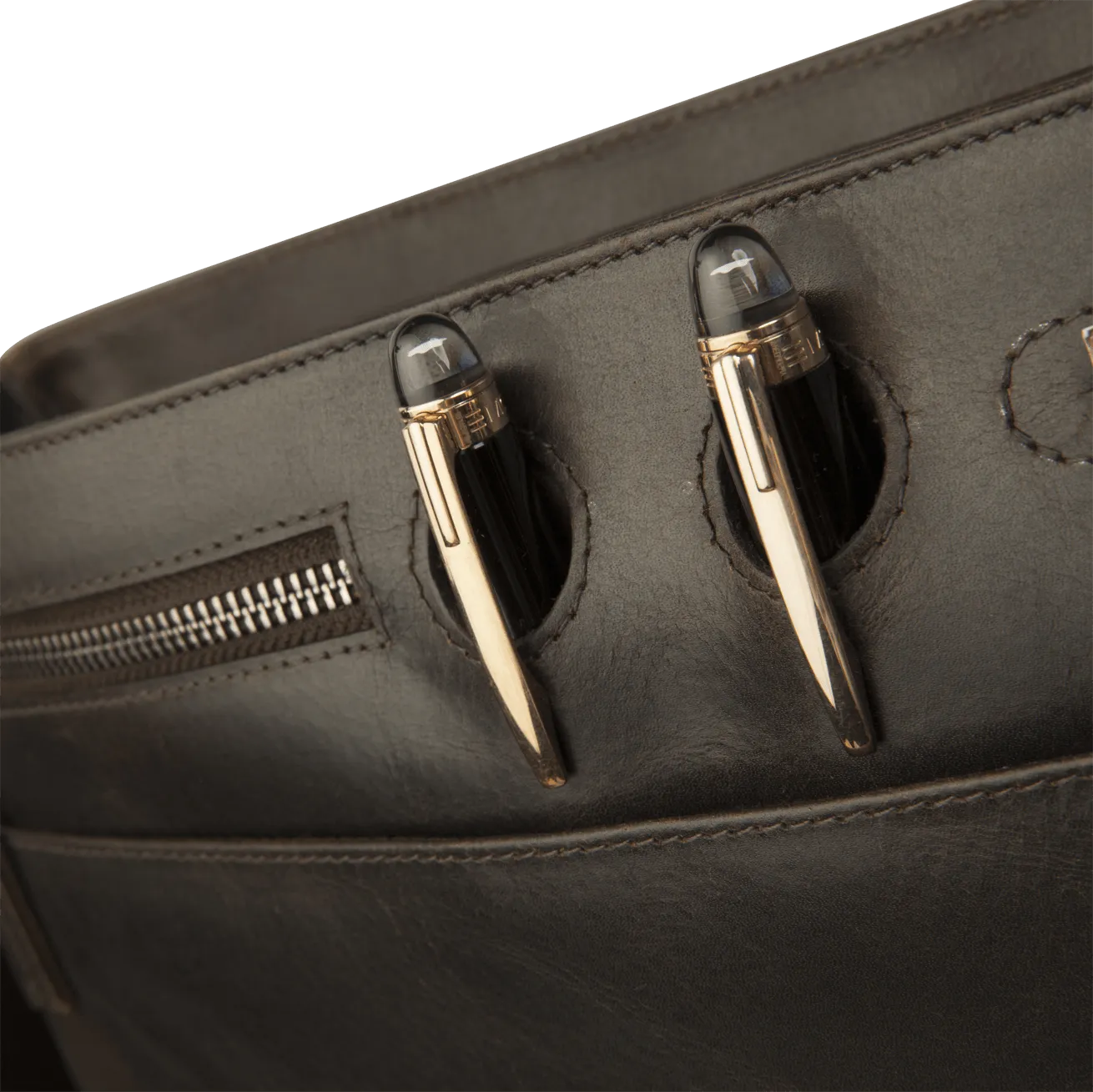 Marselisborg 14" Leather Laptop Messenger - Hunter Brown