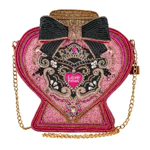 Mary Frances LOVE POTION Pink Bottle Beaded Handbag Bag Purse NEW