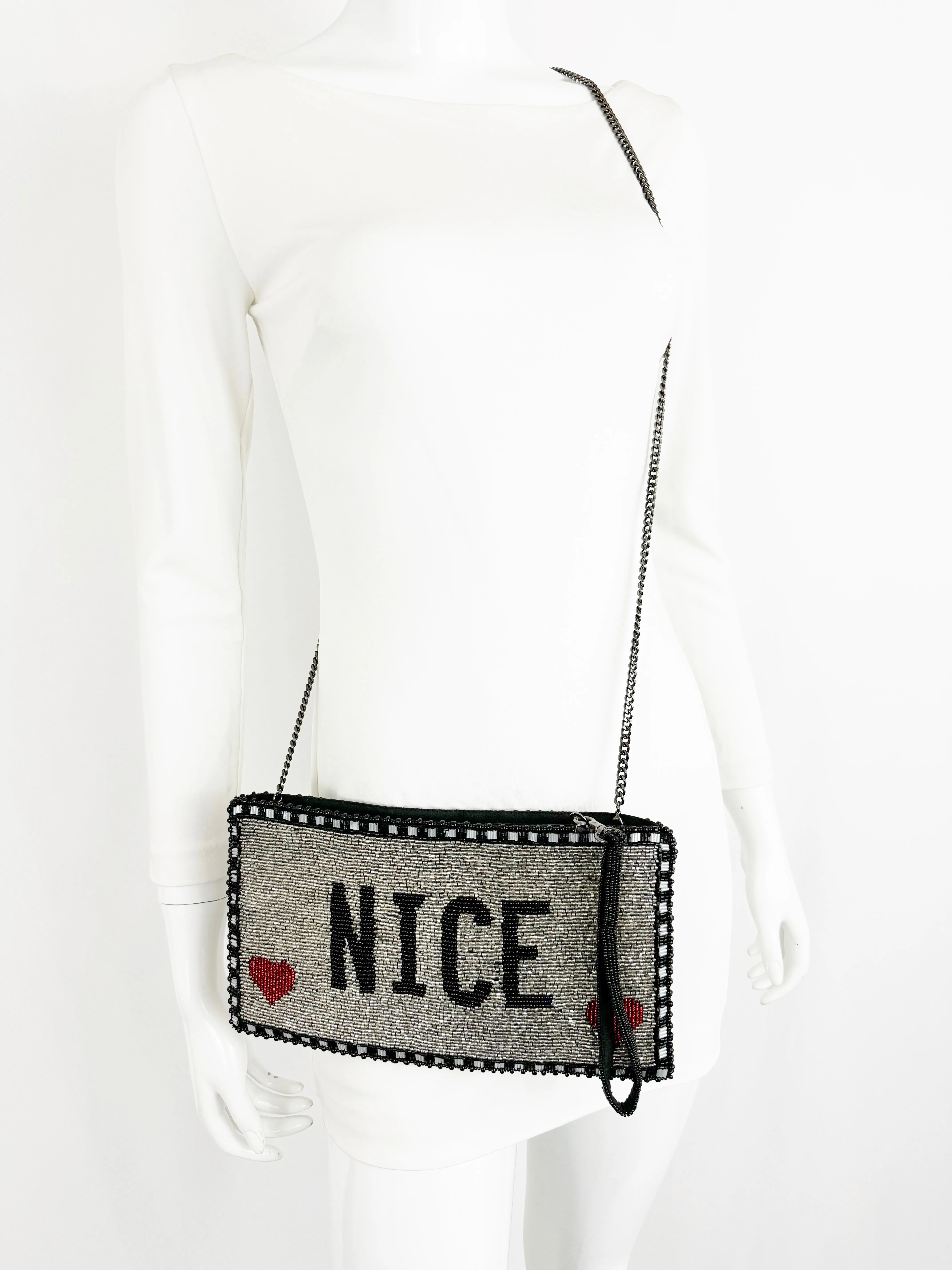 Mary Frances Naughty & Nice Beaded Bag