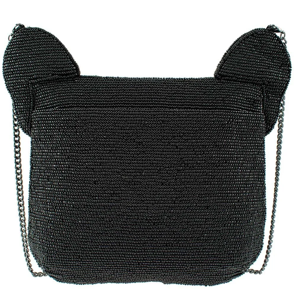 Mary Frances Throw Me a Bone Beaded French Bulldog Crossbody Handbag Multi New