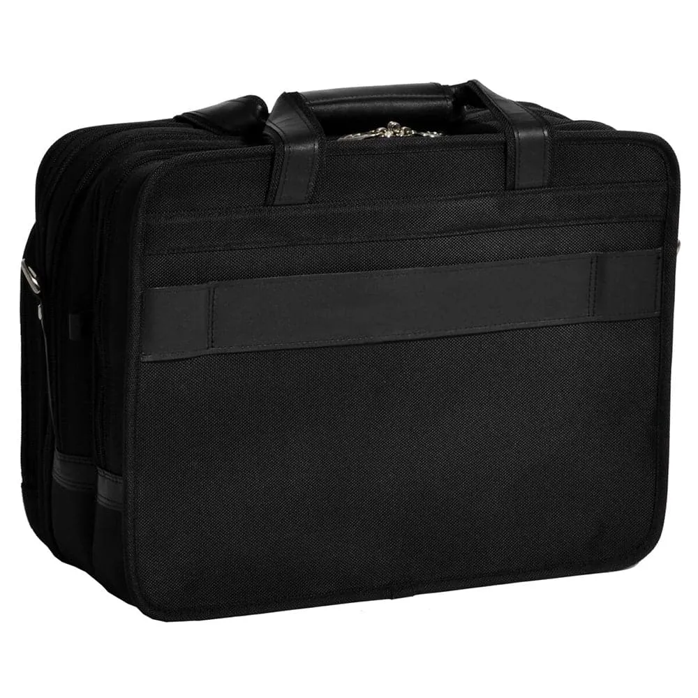 McKlein USA Roosevelt 17" Nylon Patented Detachable -Wheeled Laptop Briefcase with Removable Sleeve