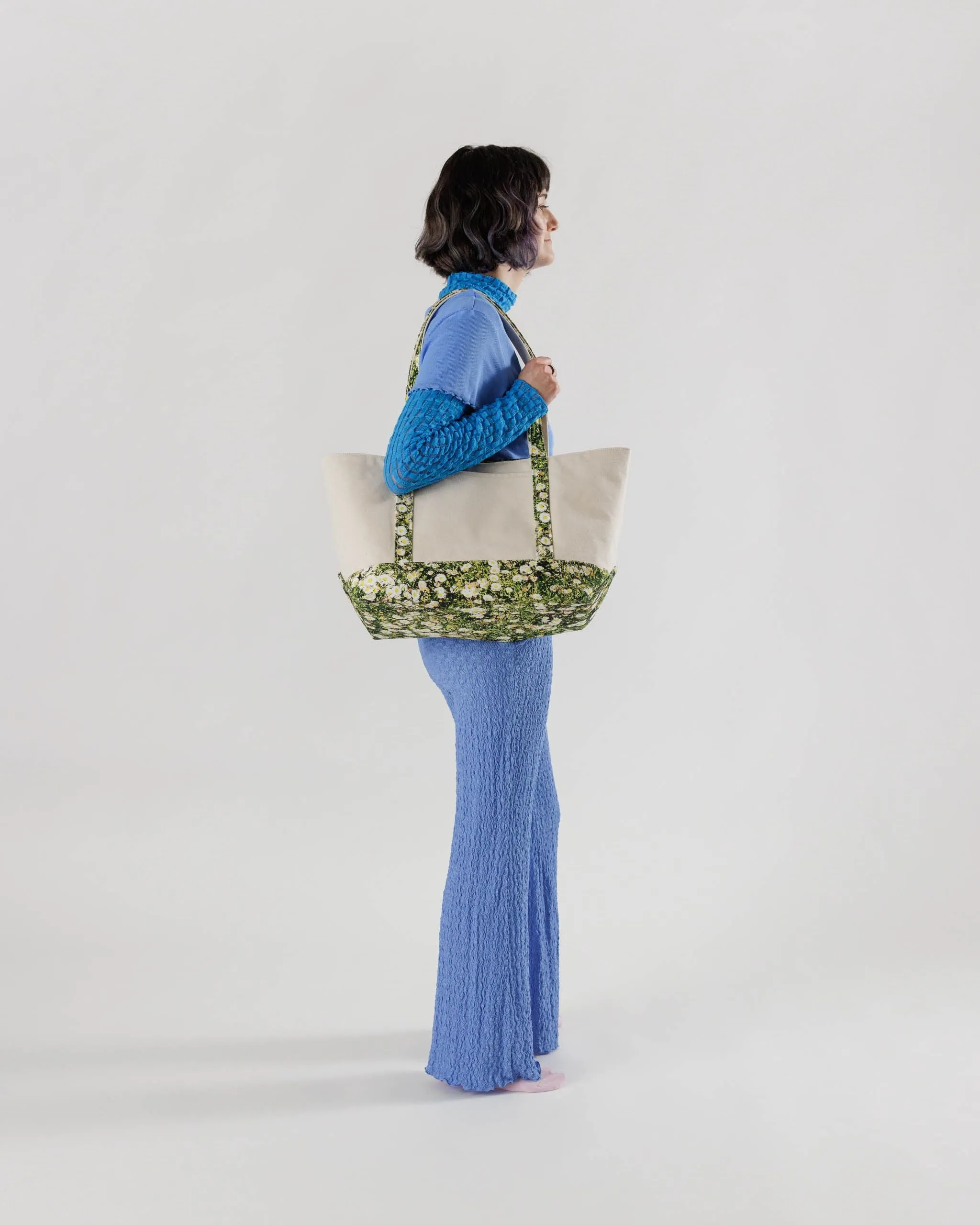 Medium Heavyweight Canvas Tote - Daisy