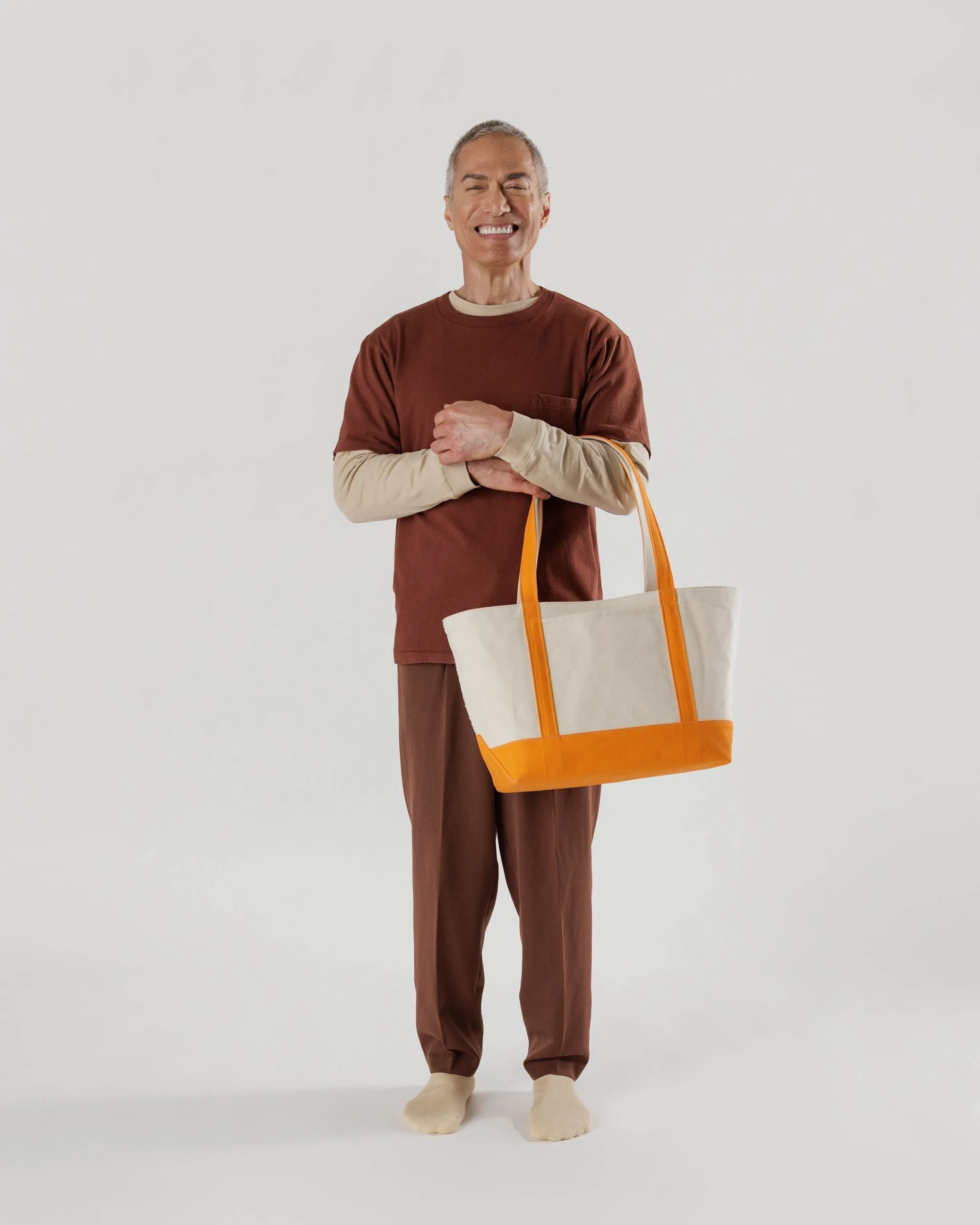 Medium Heavyweight Canvas Tote - Tangerine