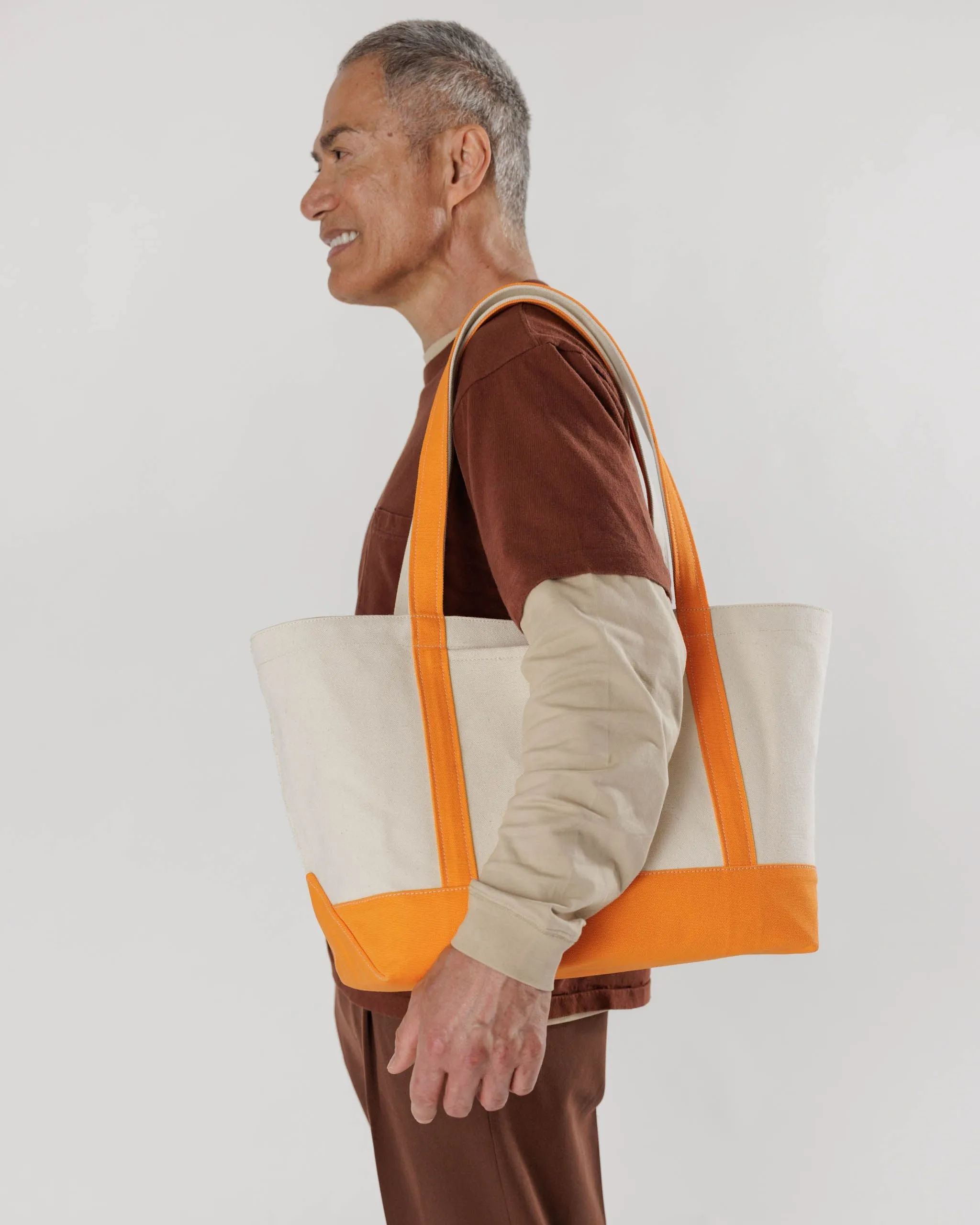 Medium Heavyweight Canvas Tote - Tangerine