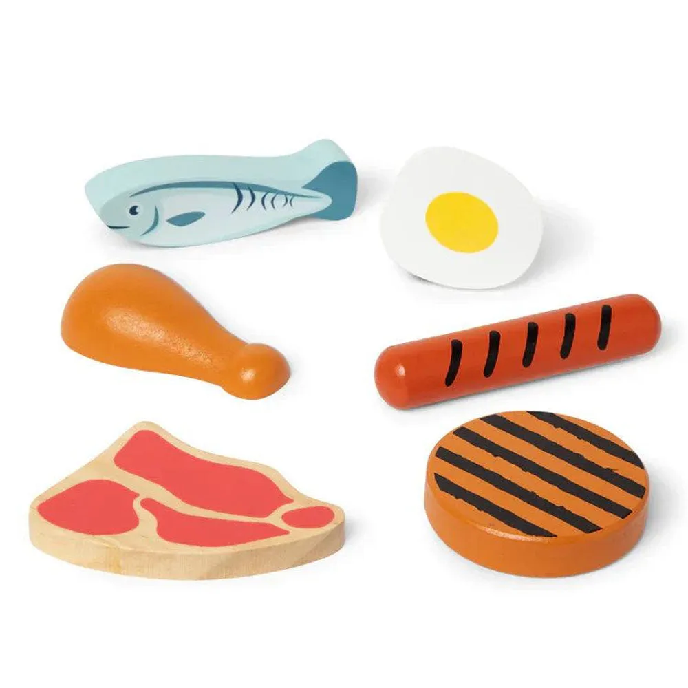 Melissa and Doug - Wooden Food Groups Play Set - Protein