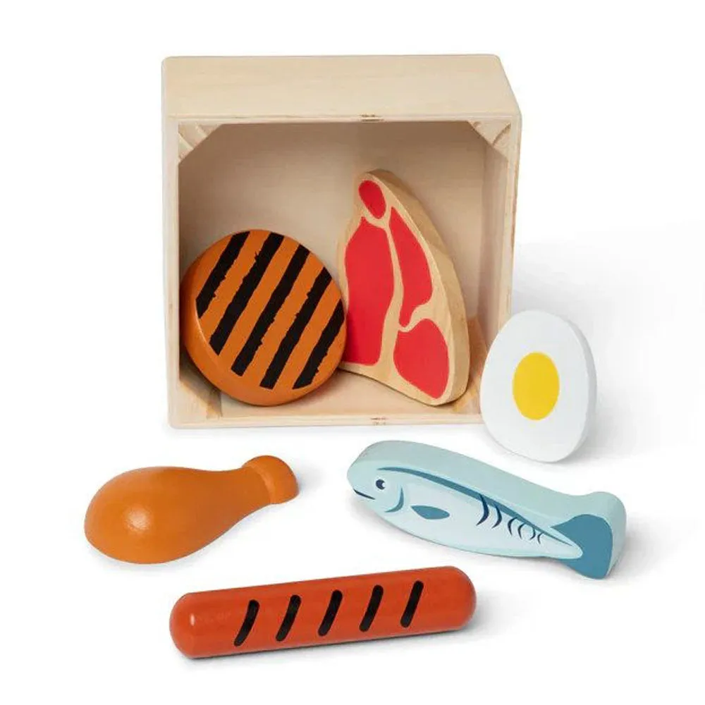 Melissa and Doug - Wooden Food Groups Play Set - Protein