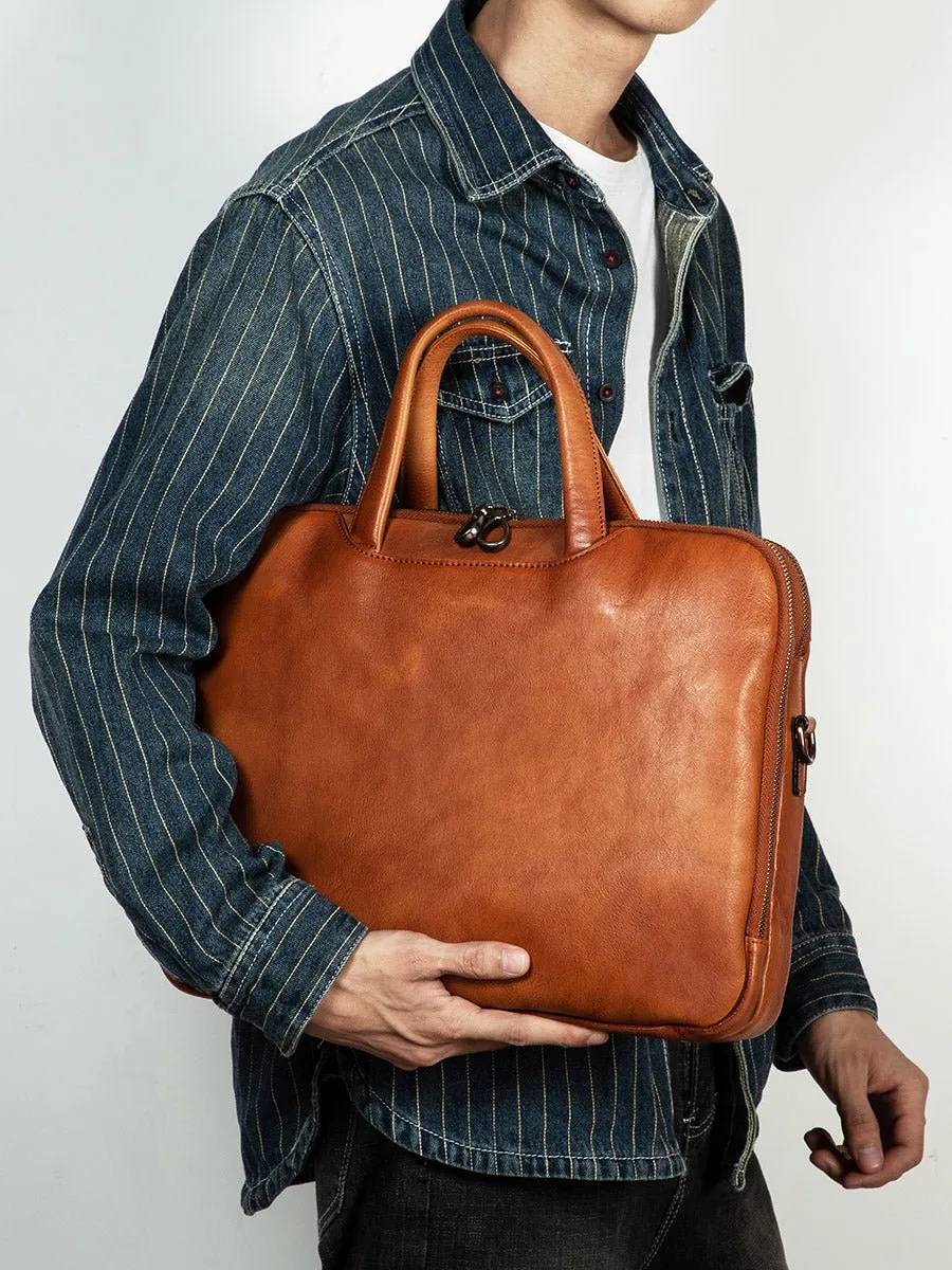 Men's bag business retro men's handbag