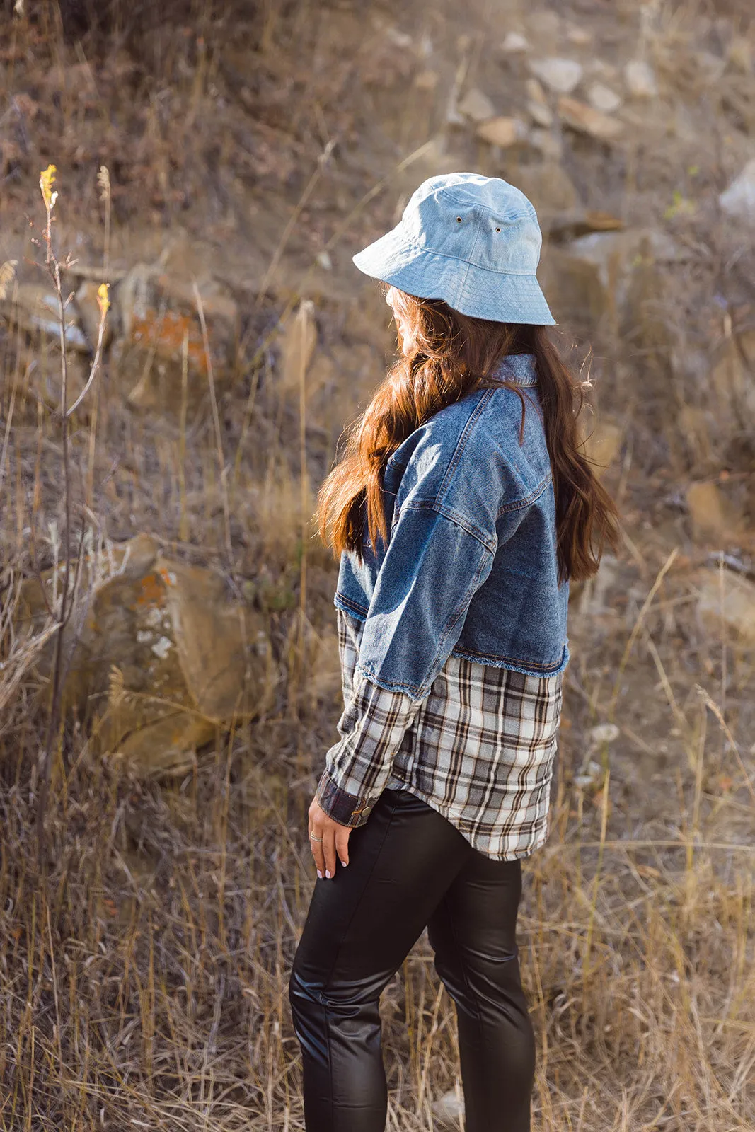 Molly Washed Denim Bucket Hat