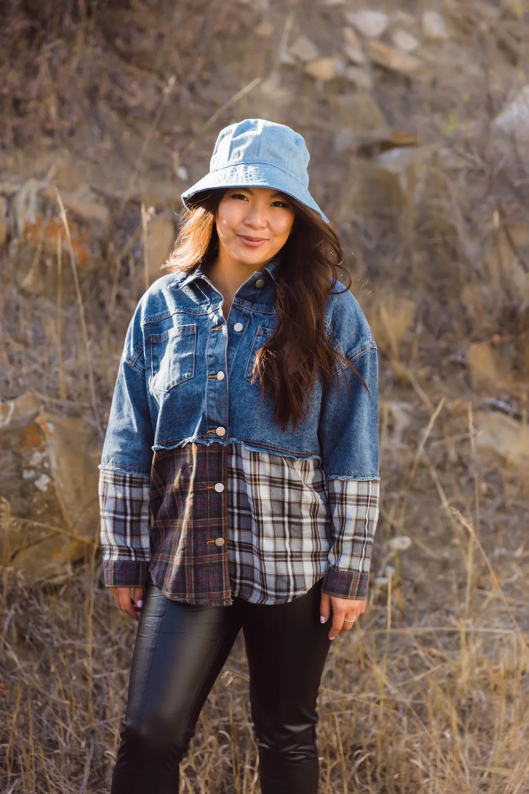 Molly Washed Denim Bucket Hat