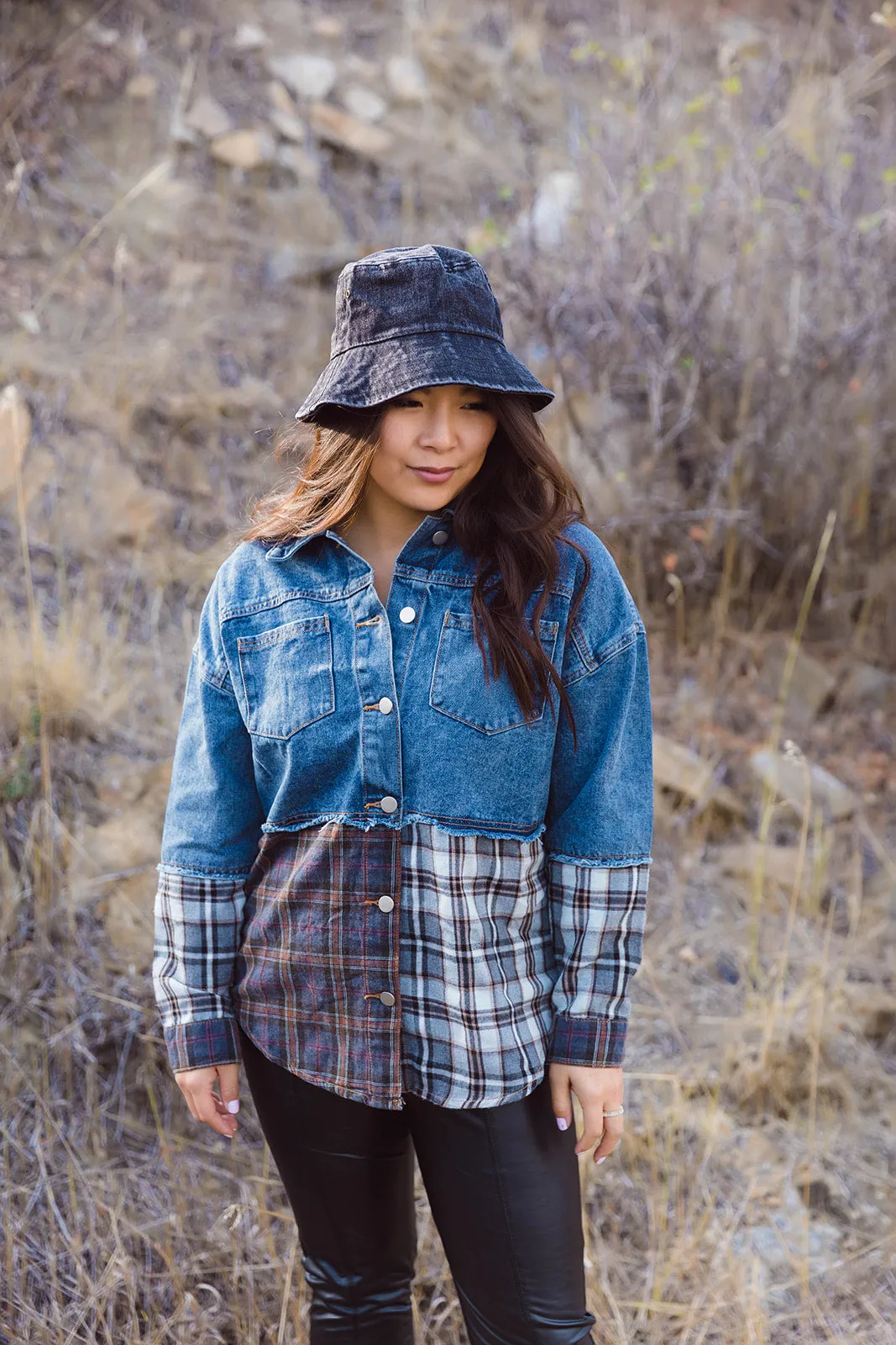 Molly Washed Denim Bucket Hat