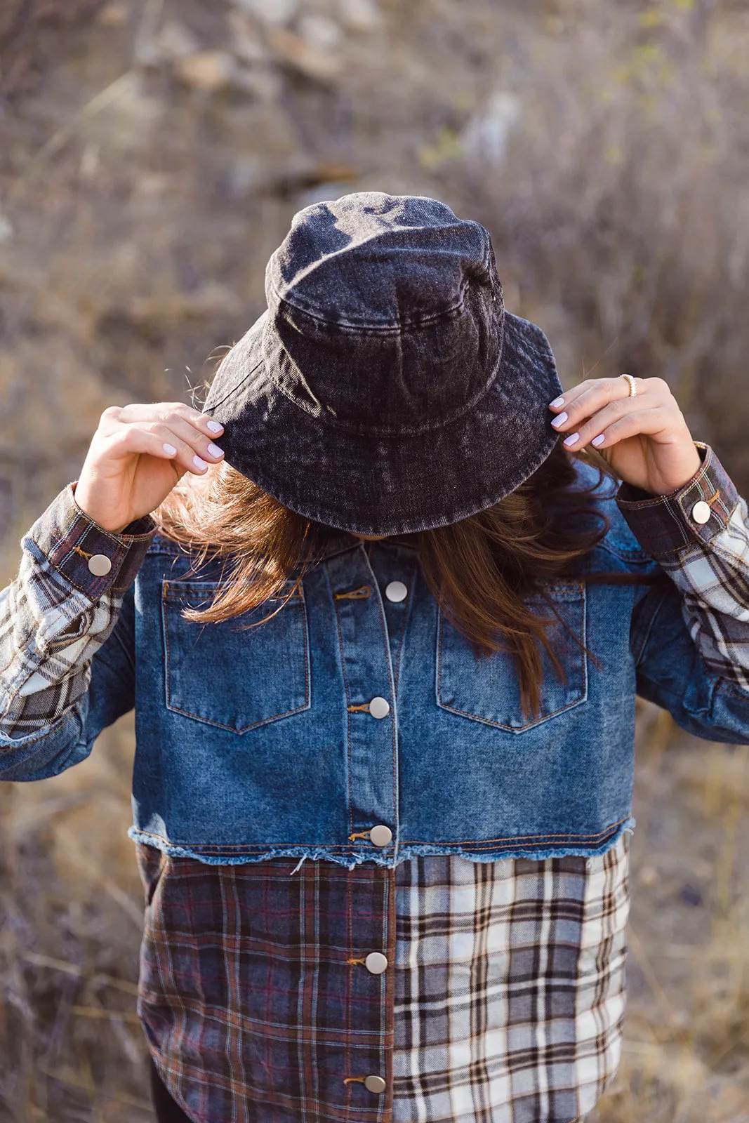 Molly Washed Denim Bucket Hat
