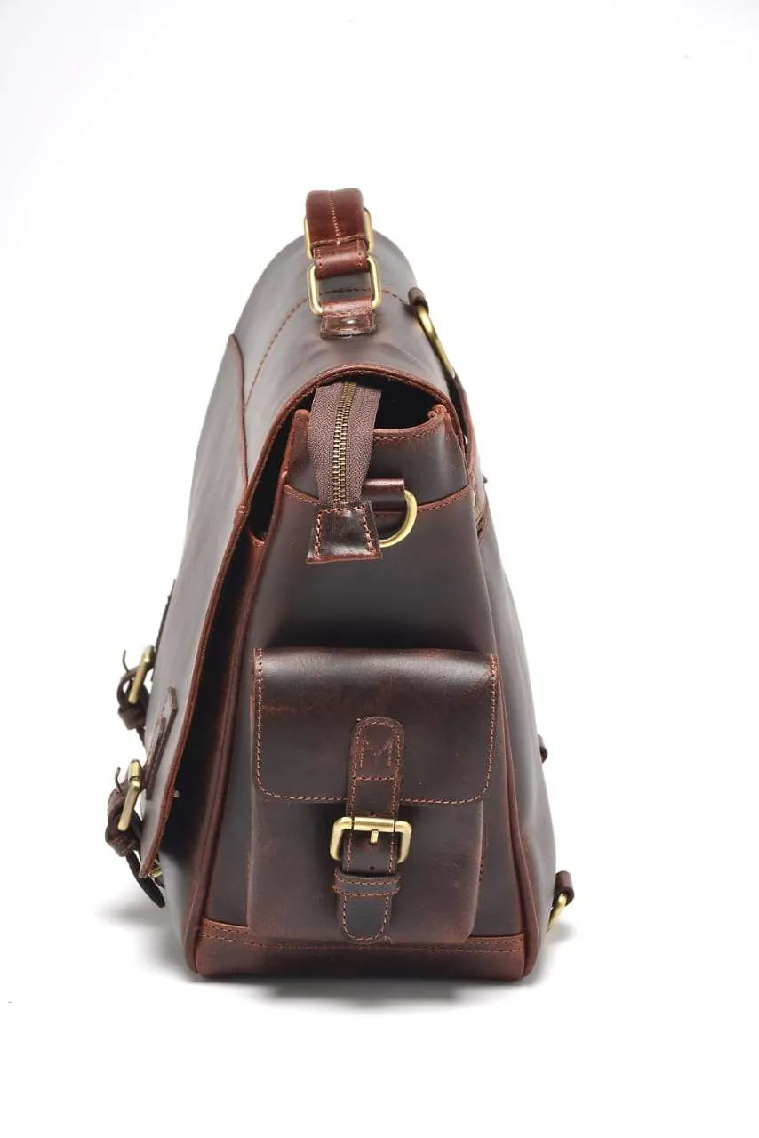 Monaco Buffalo Leather Messenger