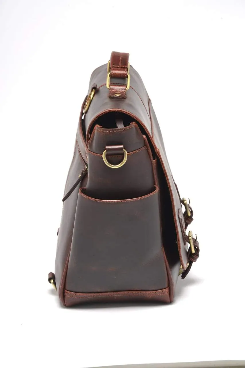 Monaco Buffalo Leather Messenger